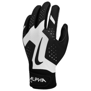 Nike Youth Alpha 2.0 T-Ball Batting Gloves-Black/White