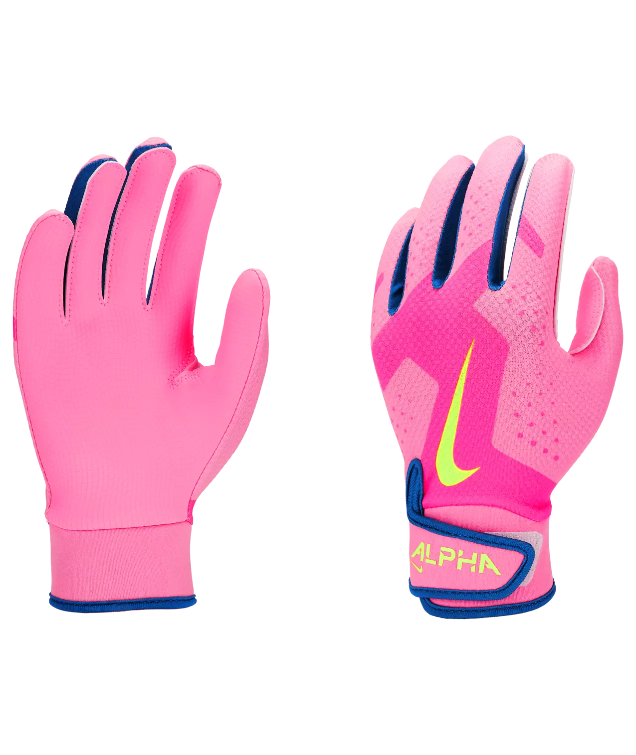 Nike Youth Alpha 2.0 T-Ball Batting Gloves - PINK/YELLOW