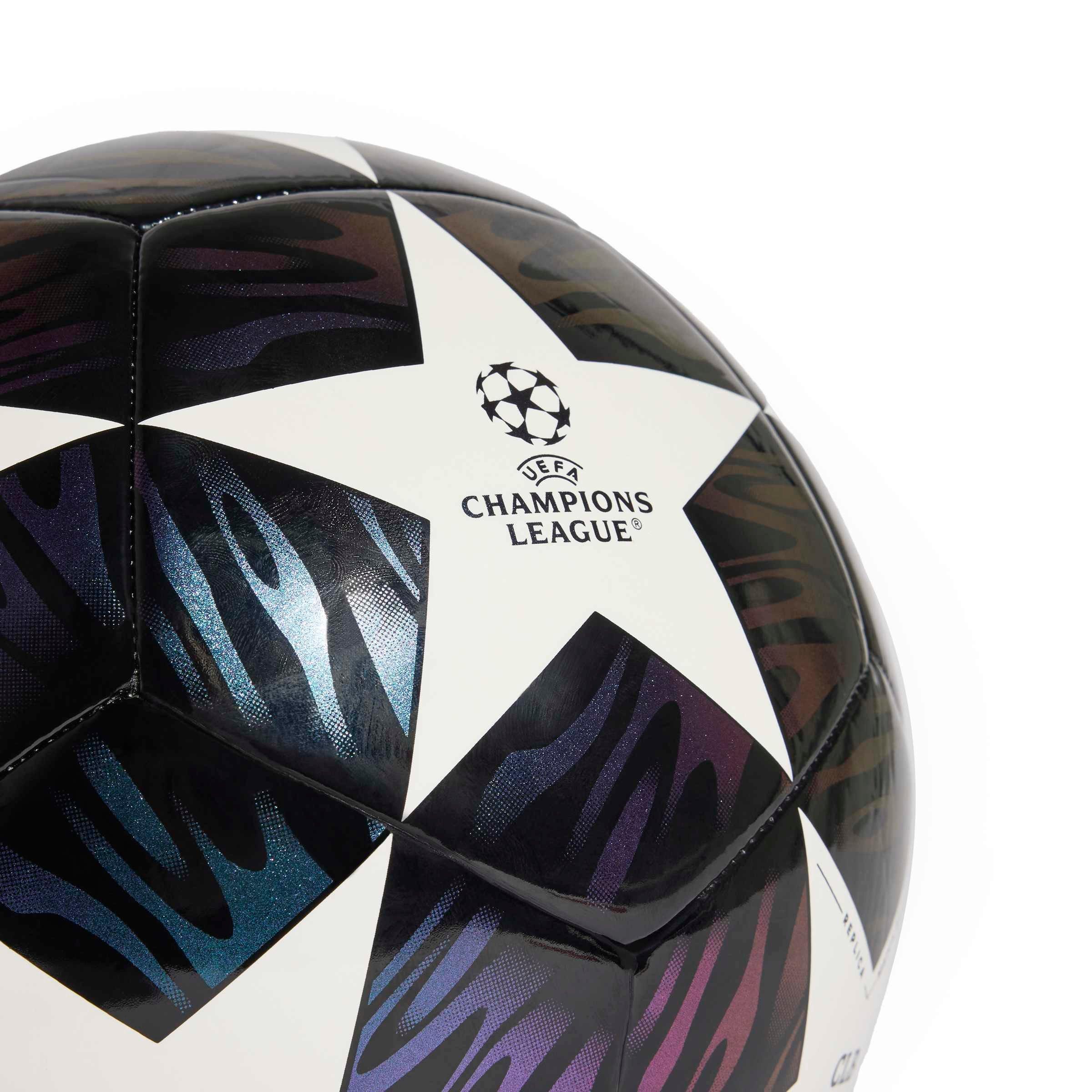 adidas UEFA Champions League Club Ball - BLACK/WHITE Thumbnail View 4