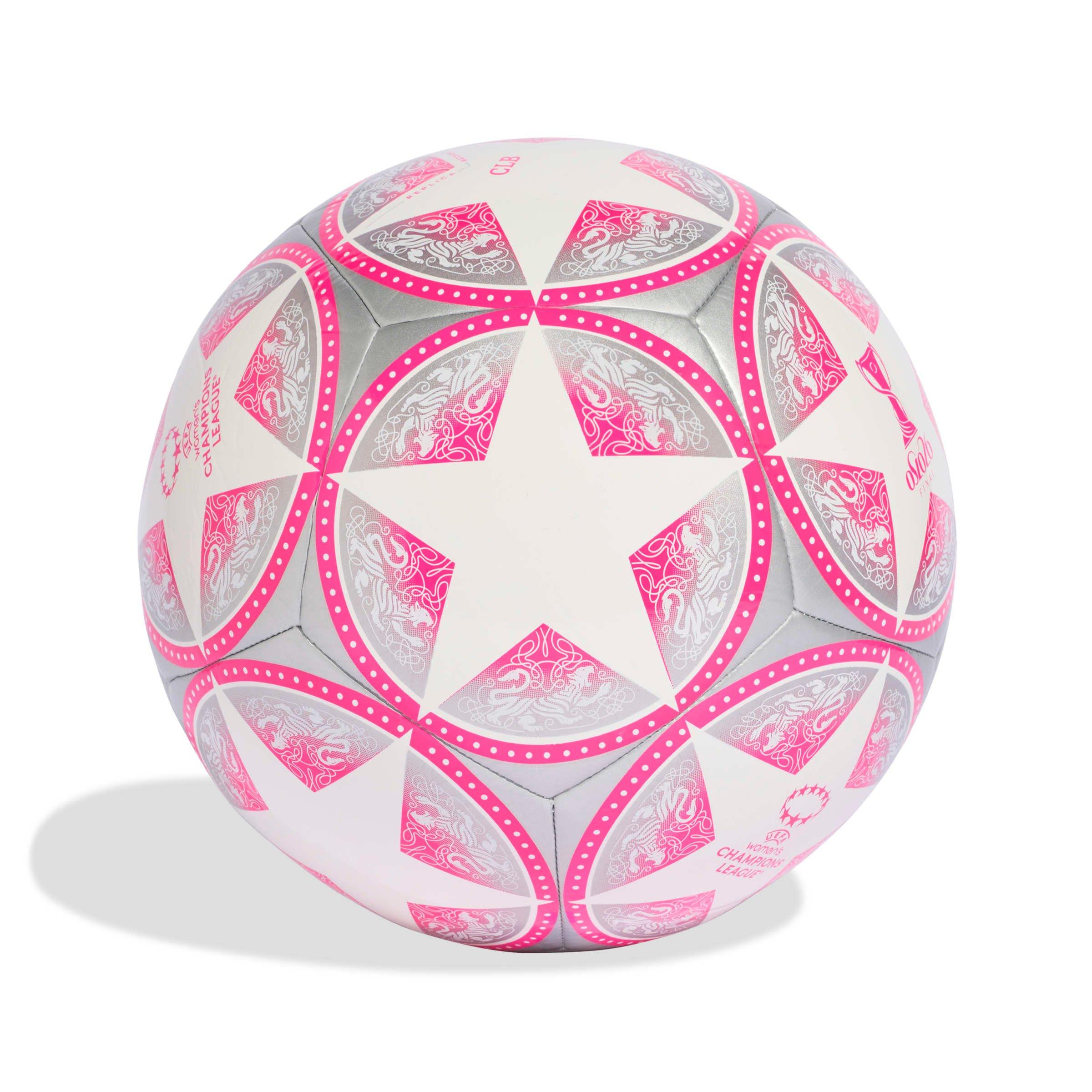 adidas UEFA Women's Champions League Club Soccer Ball - PINK/WHITE Thumbnail View 2