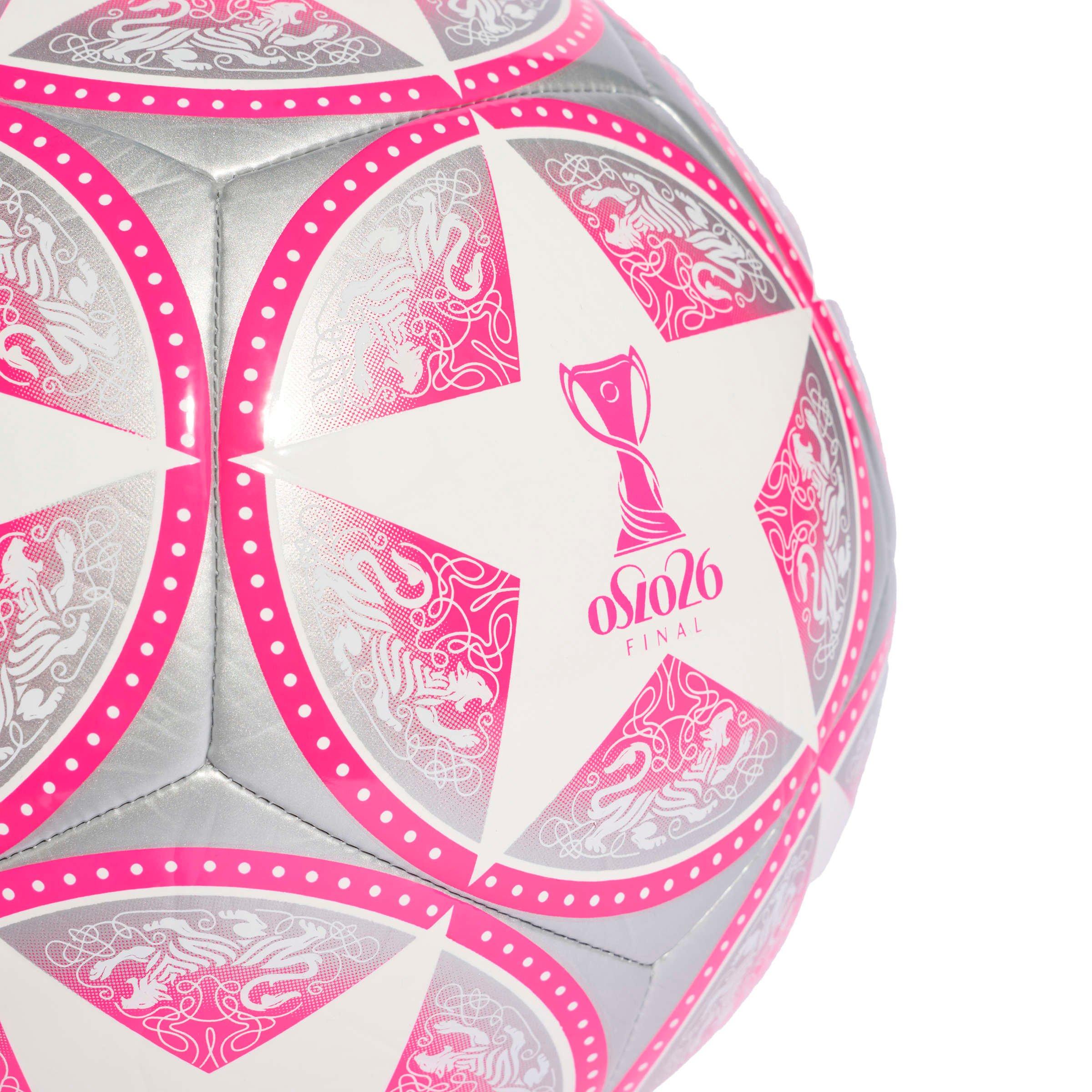adidas UEFA Women's Champions League Club Soccer Ball - PINK/WHITE Thumbnail View 3