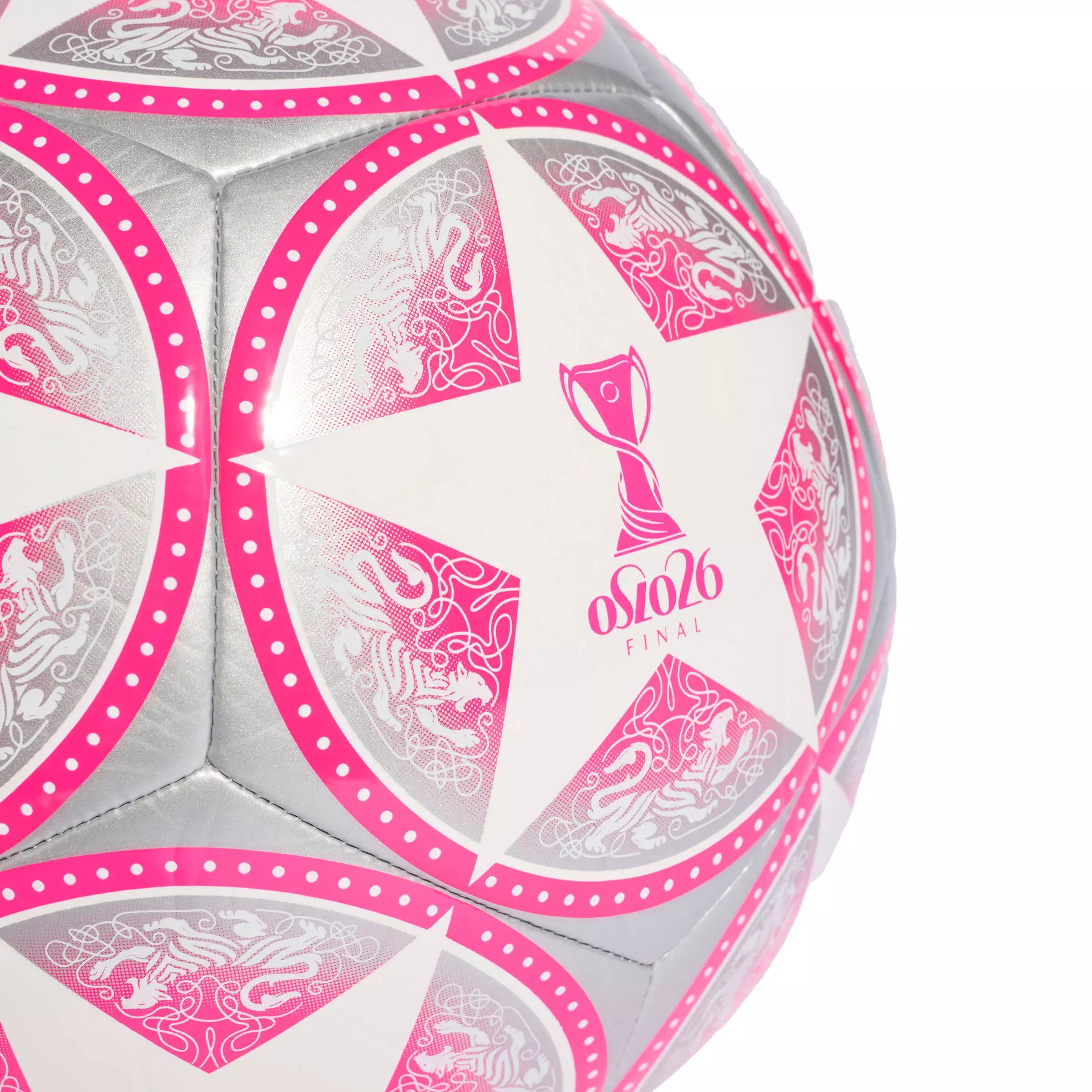 adidas UEFA Women's Champions League Club Soccer Ball - PINK/WHITE
