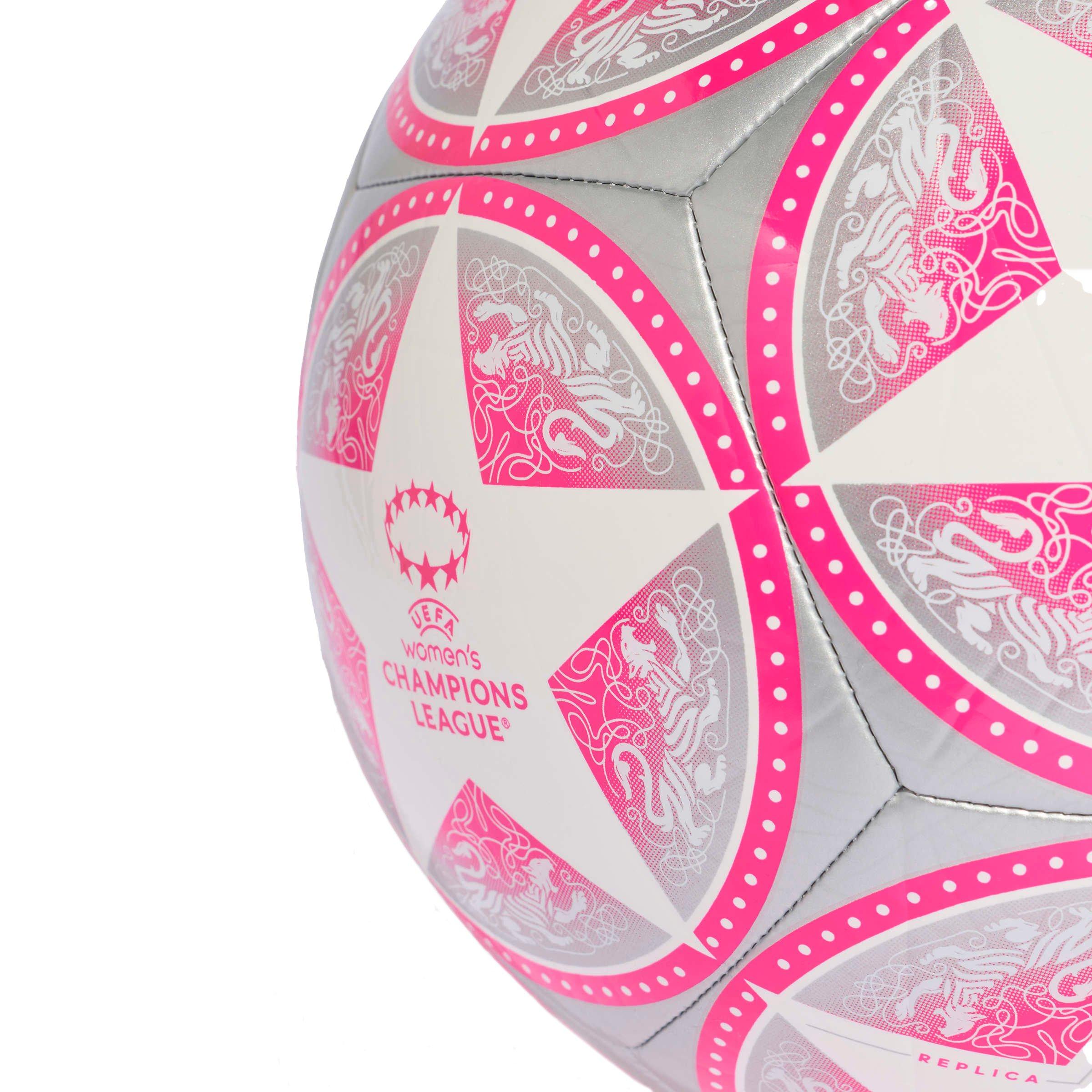 adidas UEFA Women's Champions League Club Soccer Ball - PINK/WHITE Thumbnail View 4