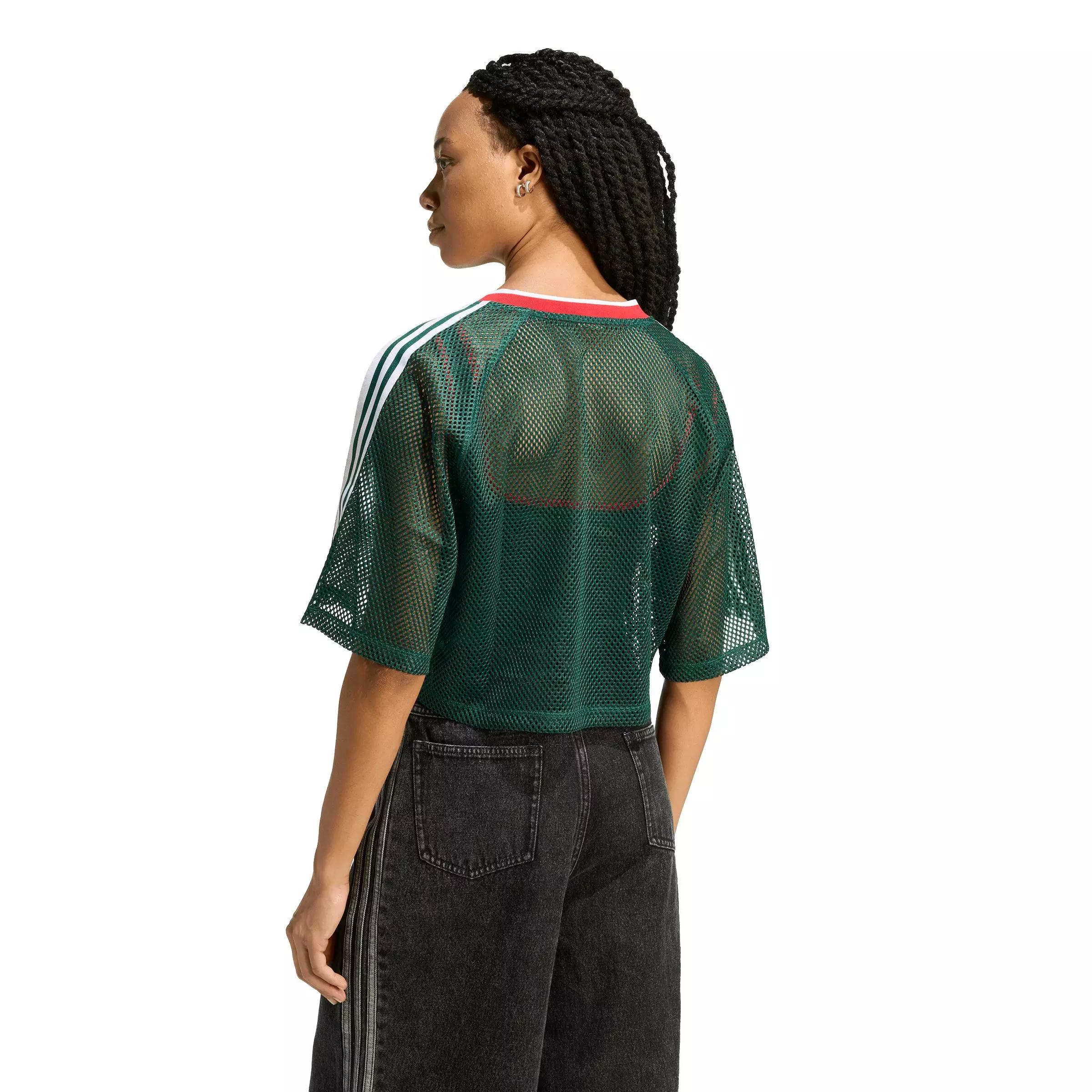 adidas Originals Women's Mesh Short-Sleeve Tee - GREEN