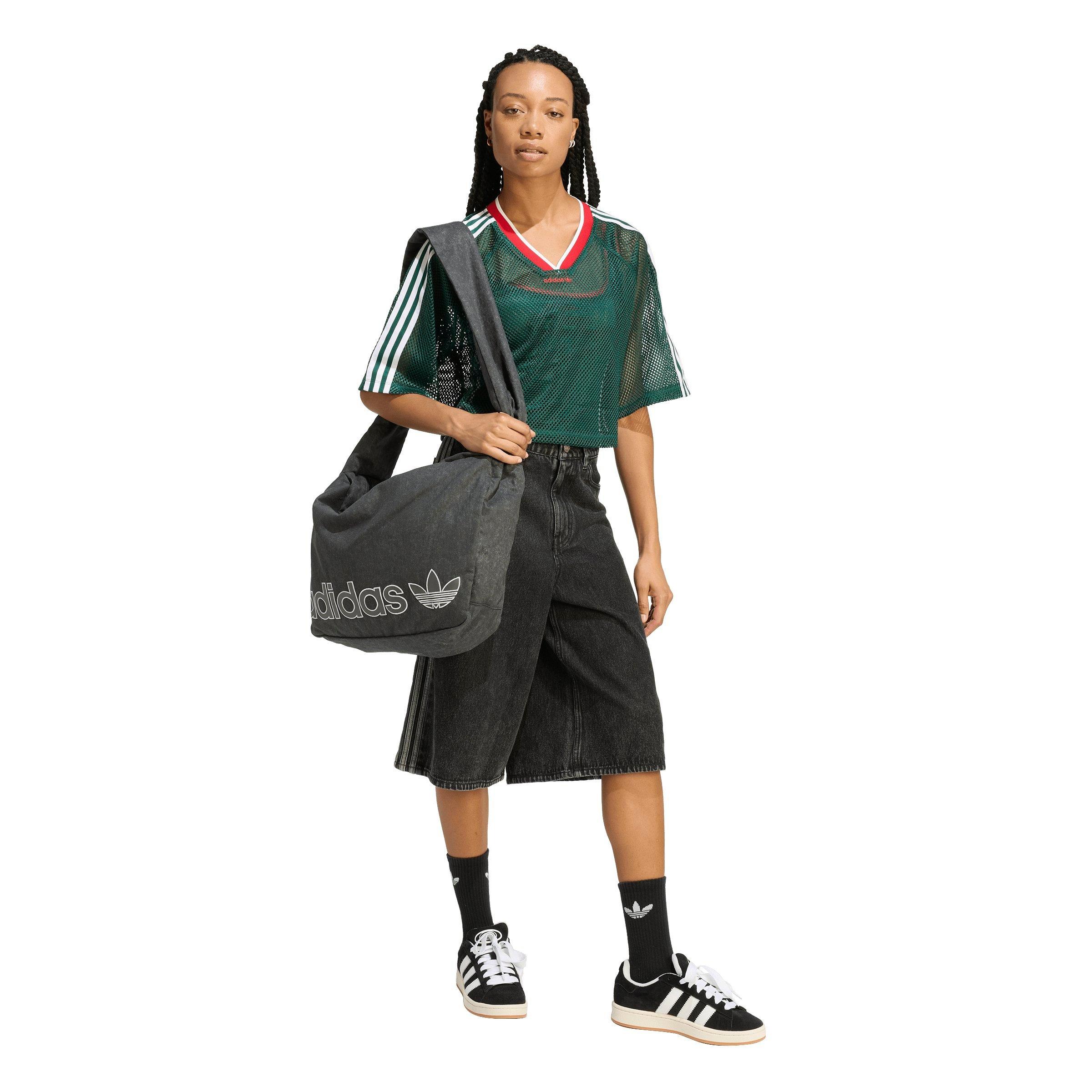 adidas Originals Women's Mesh Short-Sleeve Tee - GREEN Thumbnail View 5