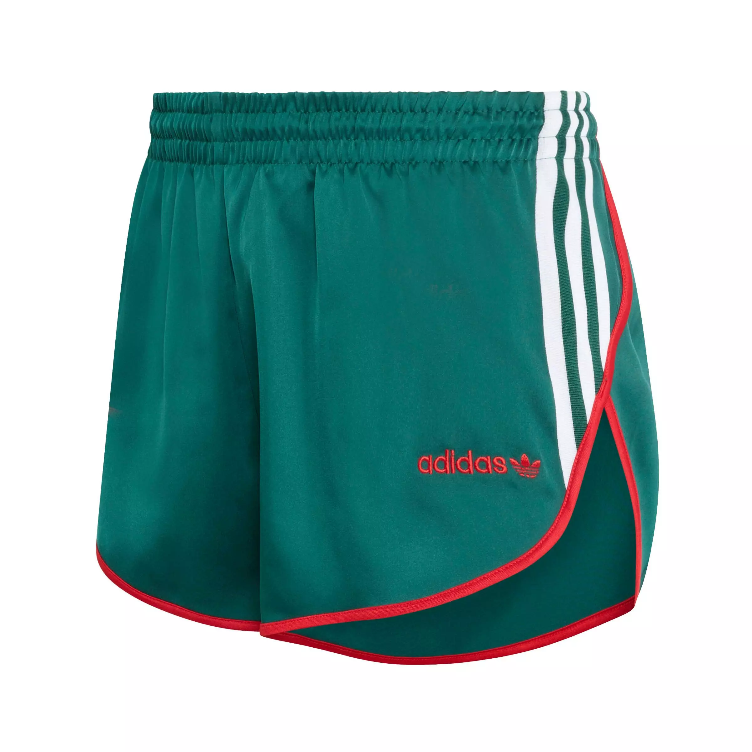 adidas Originals Women's Satin Shorts - GREEN