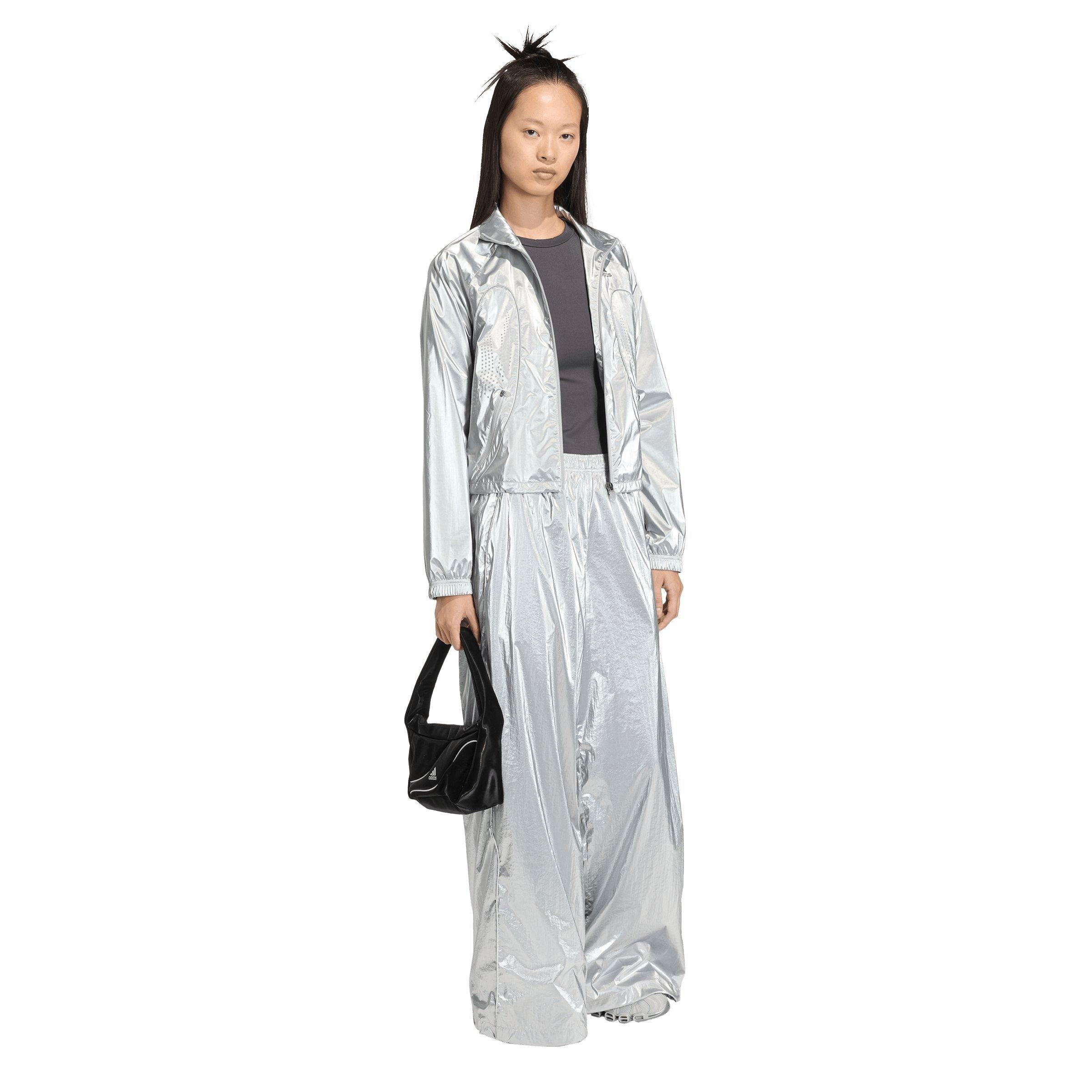 adidas Women's Track Top - Metallic Silver - SILVER Thumbnail View 5