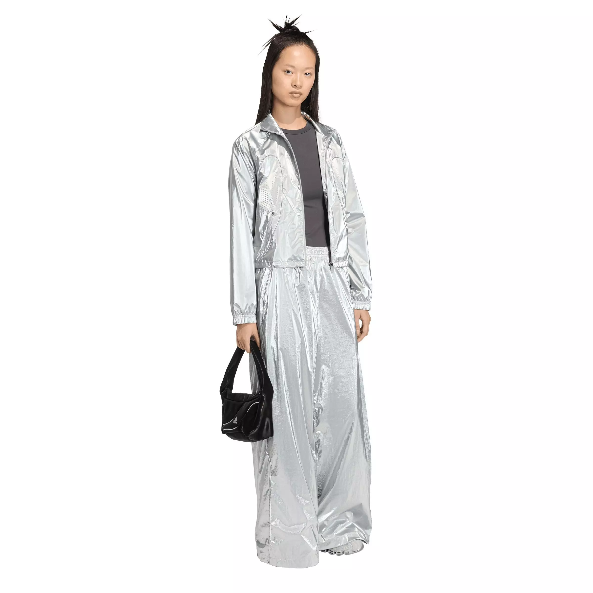 adidas Women's Track Top - Metallic Silver - SILVER