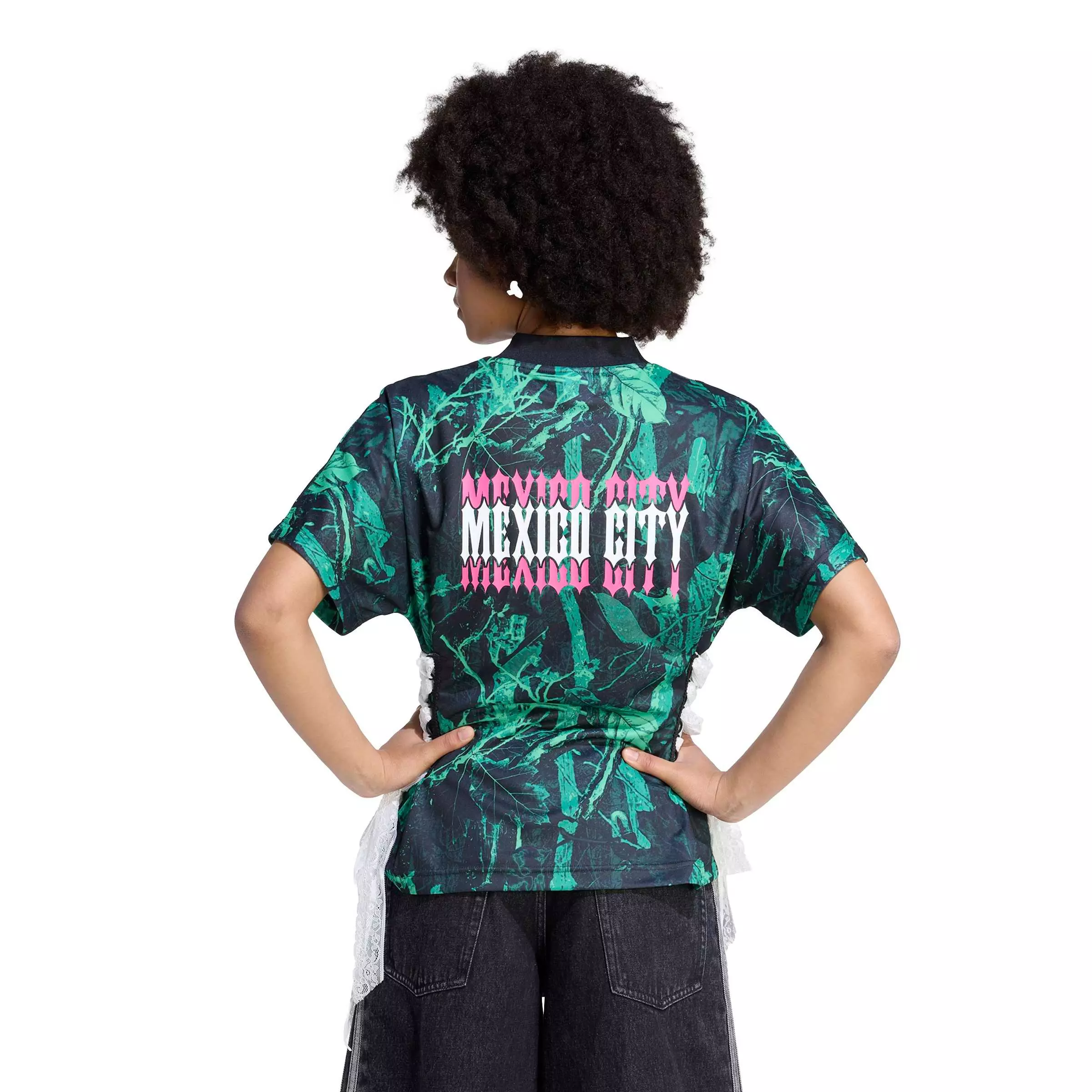 adidas Originals Women's Mexico Reconstructed Jersey - GREEN/BLACK