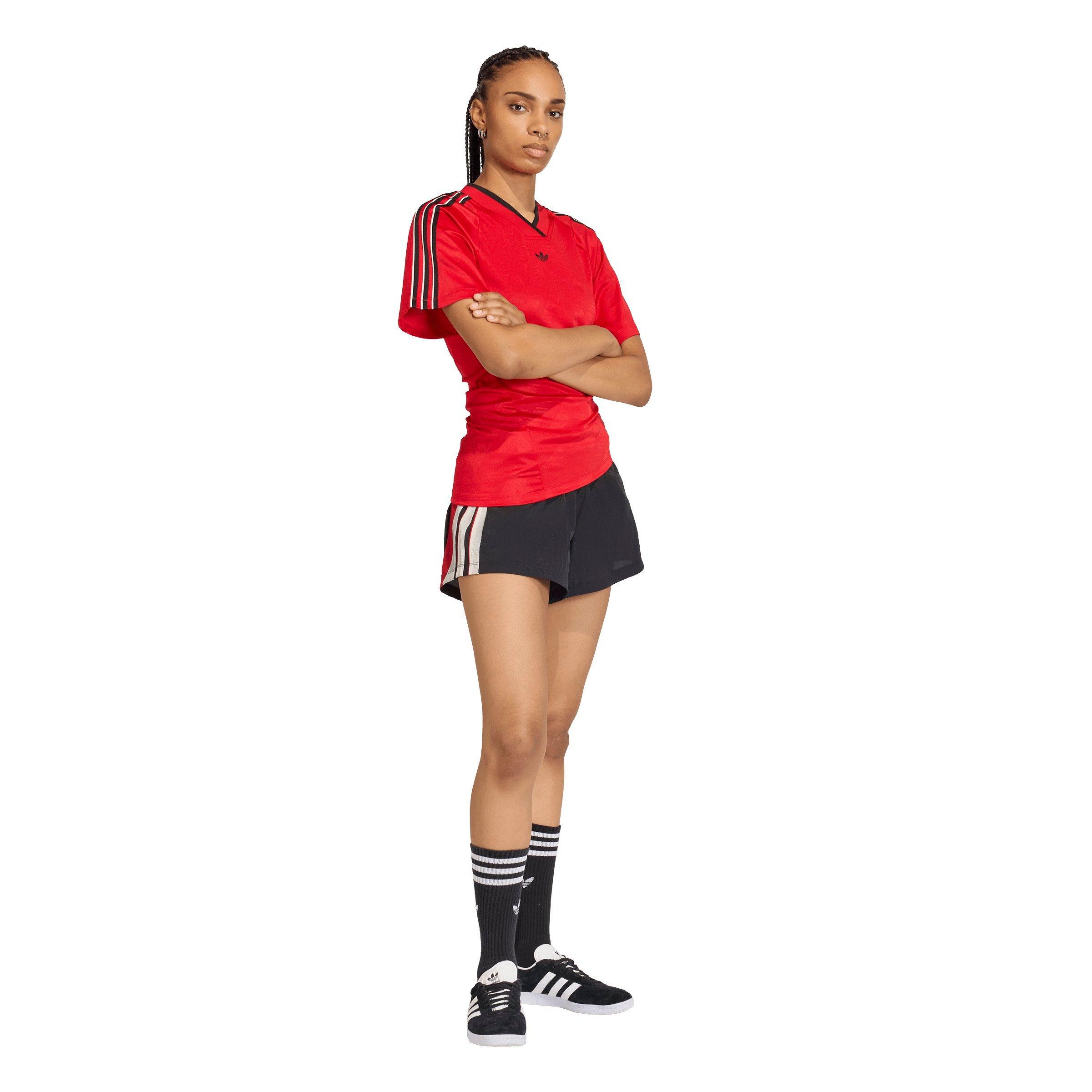 adidas Originals Women's Rouched Football Jersey - RED Thumbnail View 5