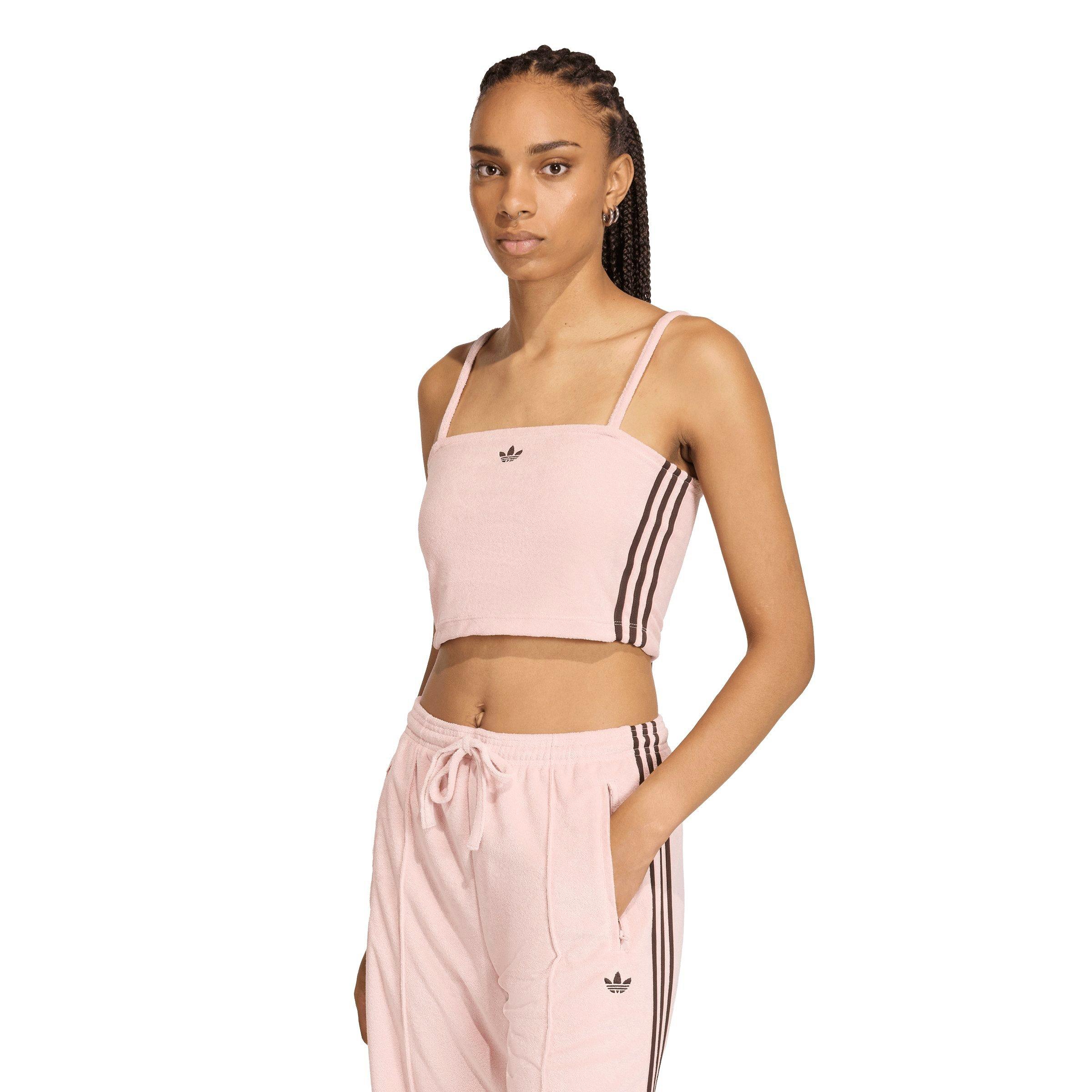 adidas Originals Women's Terry Towel Tank Top - PINK Thumbnail View 1