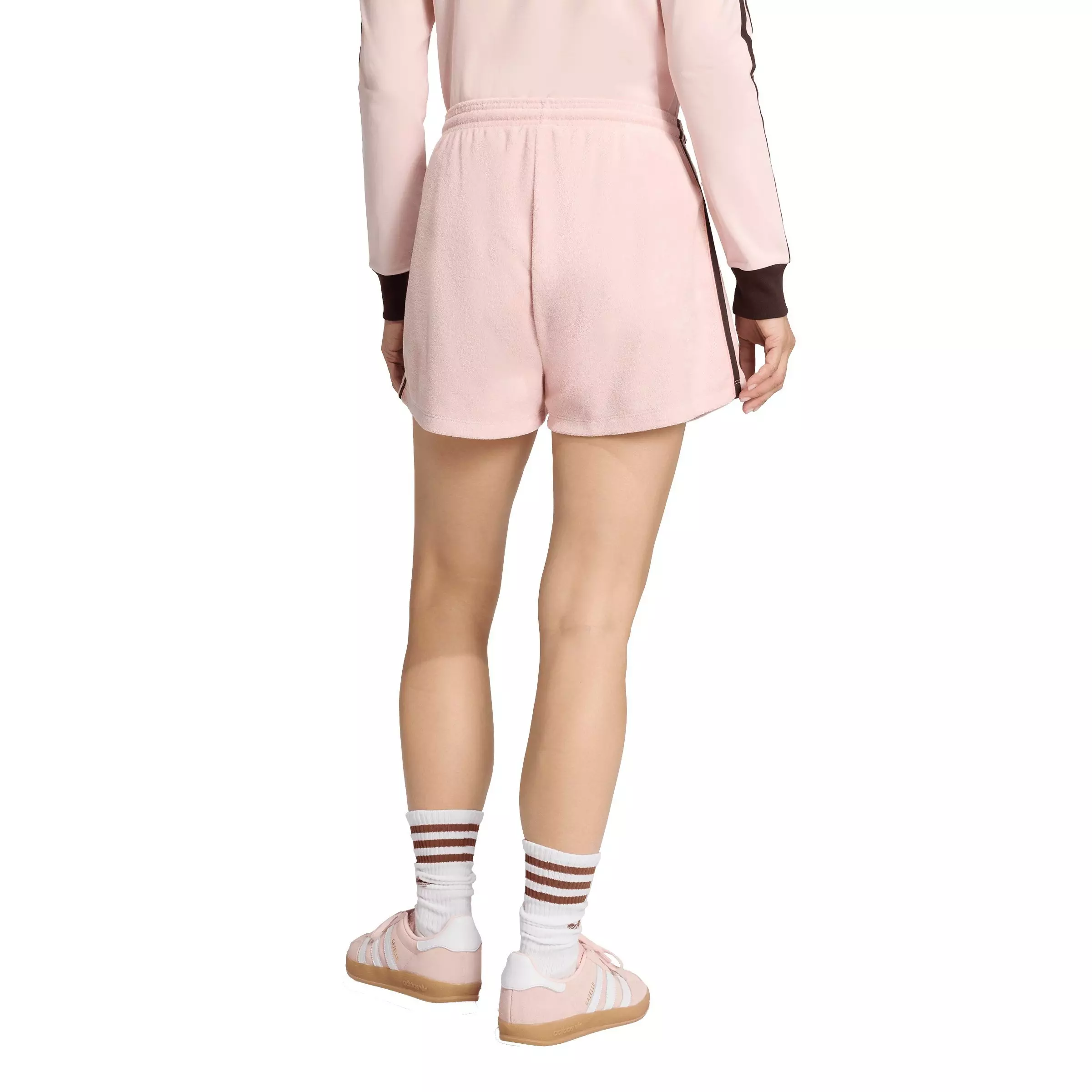 adidas Originals Women's Terry Towel Firebird Shorts - PINK