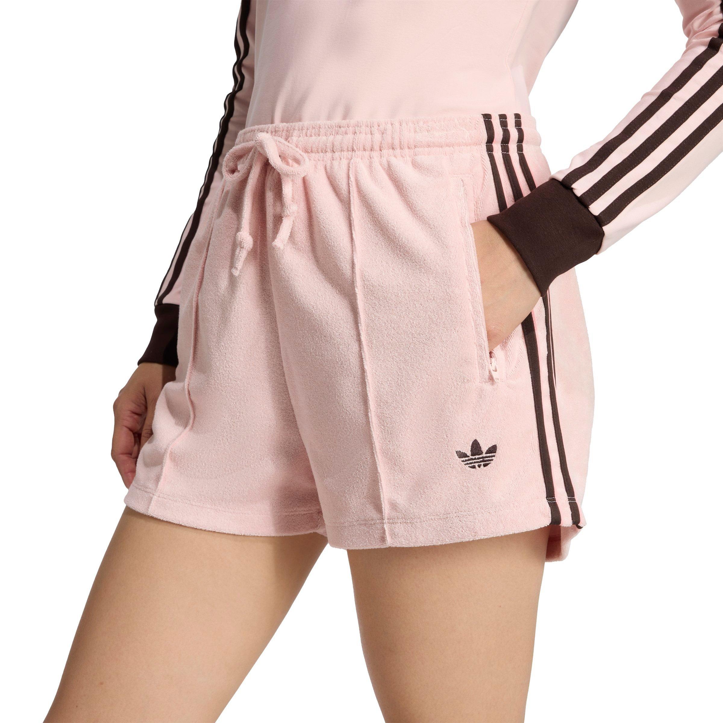 adidas Originals Women's Terry Towel Firebird Shorts - PINK Thumbnail View 3