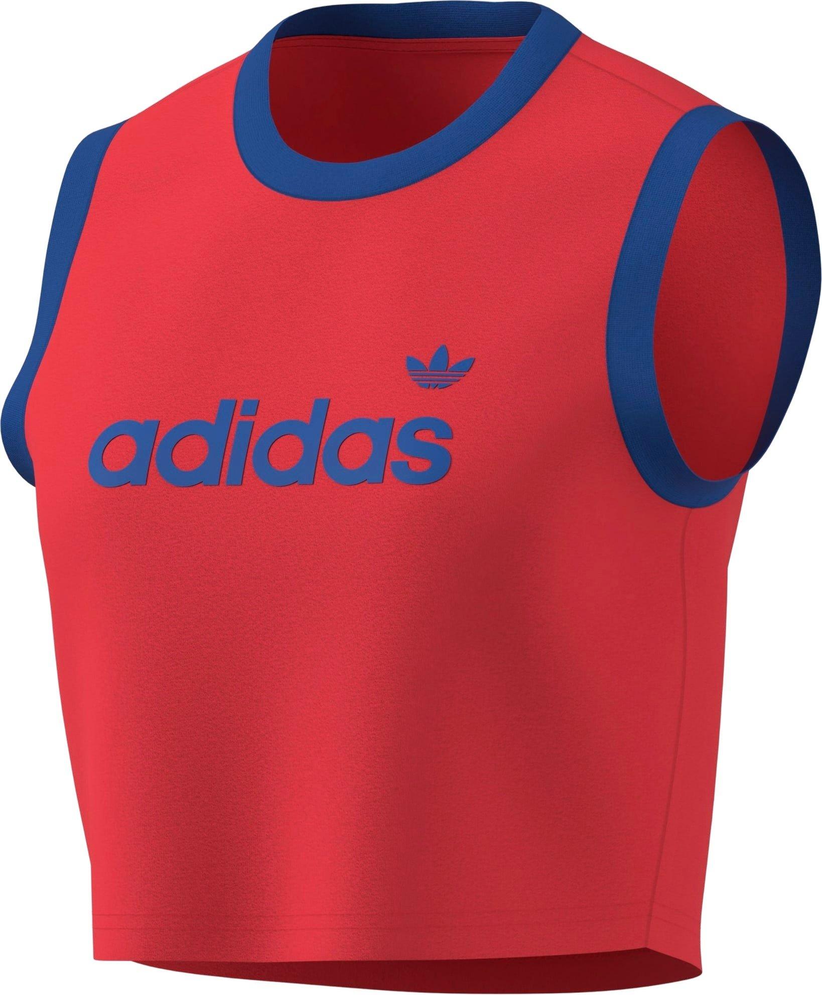 adidas Originals Women's Linear Tank - RED/BLUE Thumbnail View 3