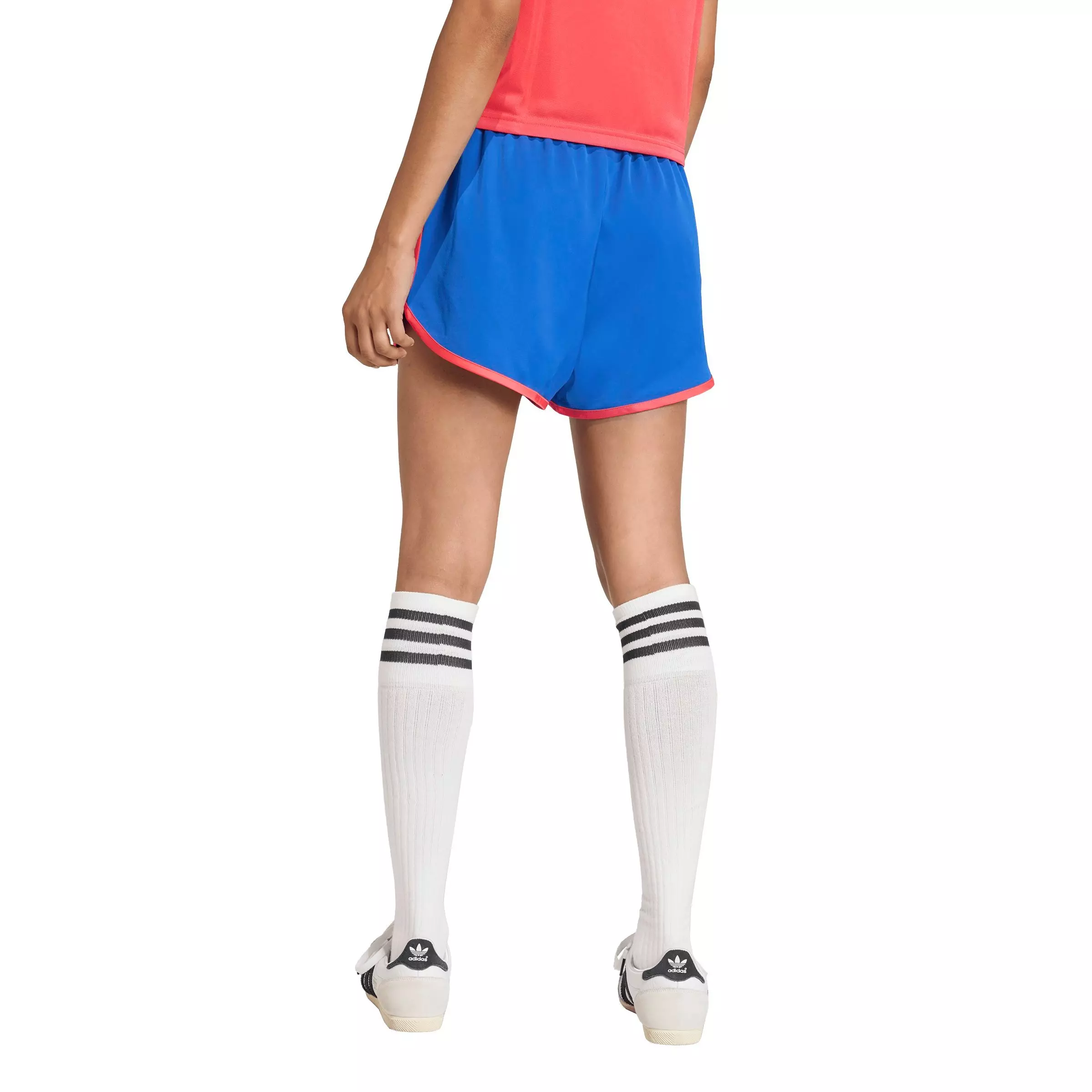 adidas Originals Women's 3-Stripes Sprinter Shorts - BLUE/RED