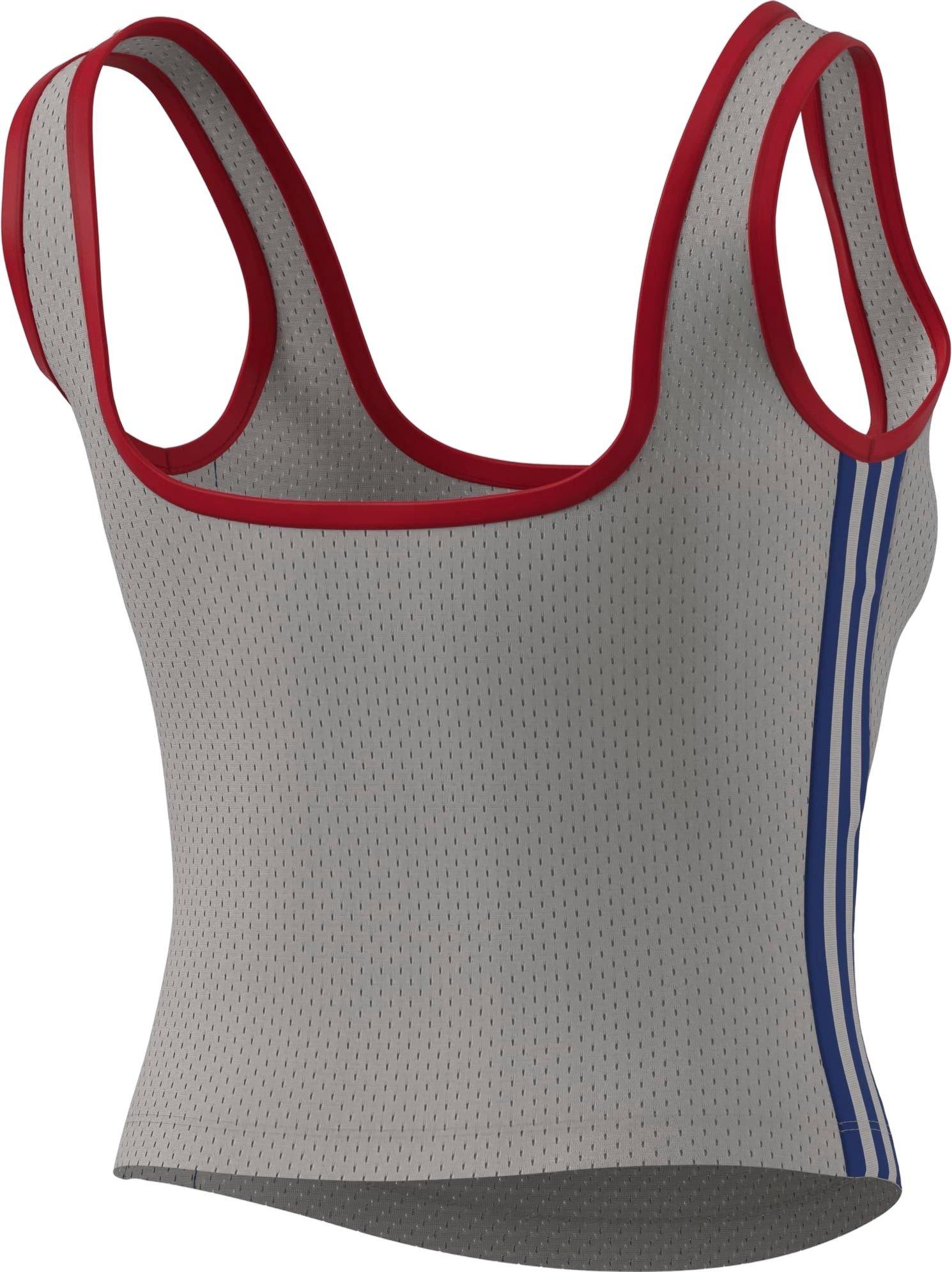 adidas Originals Women's Mesh Tank Top - WHITE/BLUE Thumbnail View 2