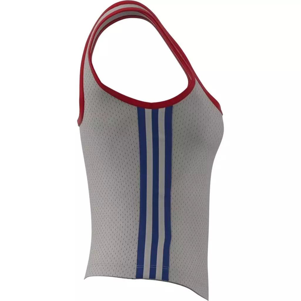 adidas Originals Women's Mesh Tank Top - WHITE/BLUE