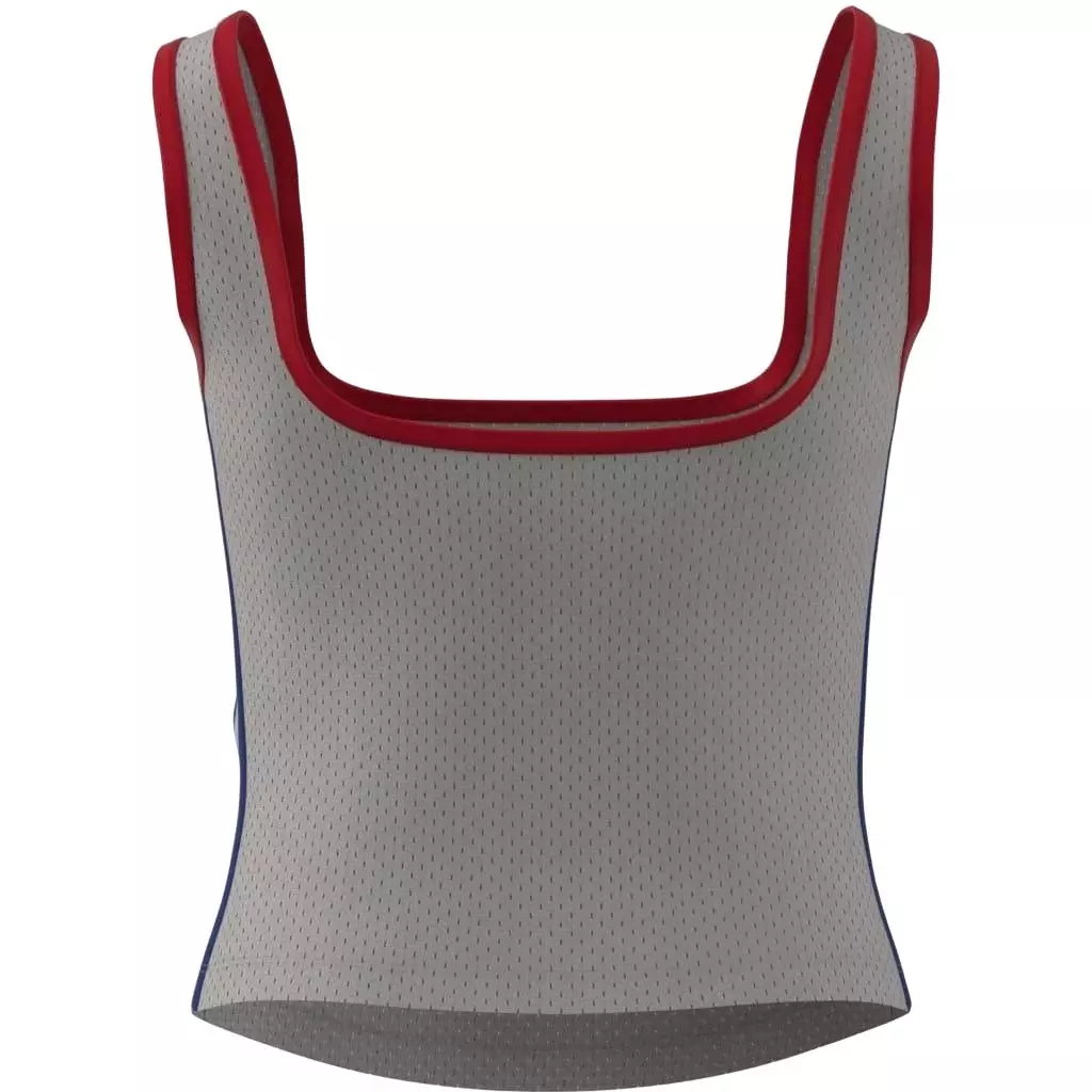 adidas Originals Women's Mesh Tank Top - WHITE/BLUE