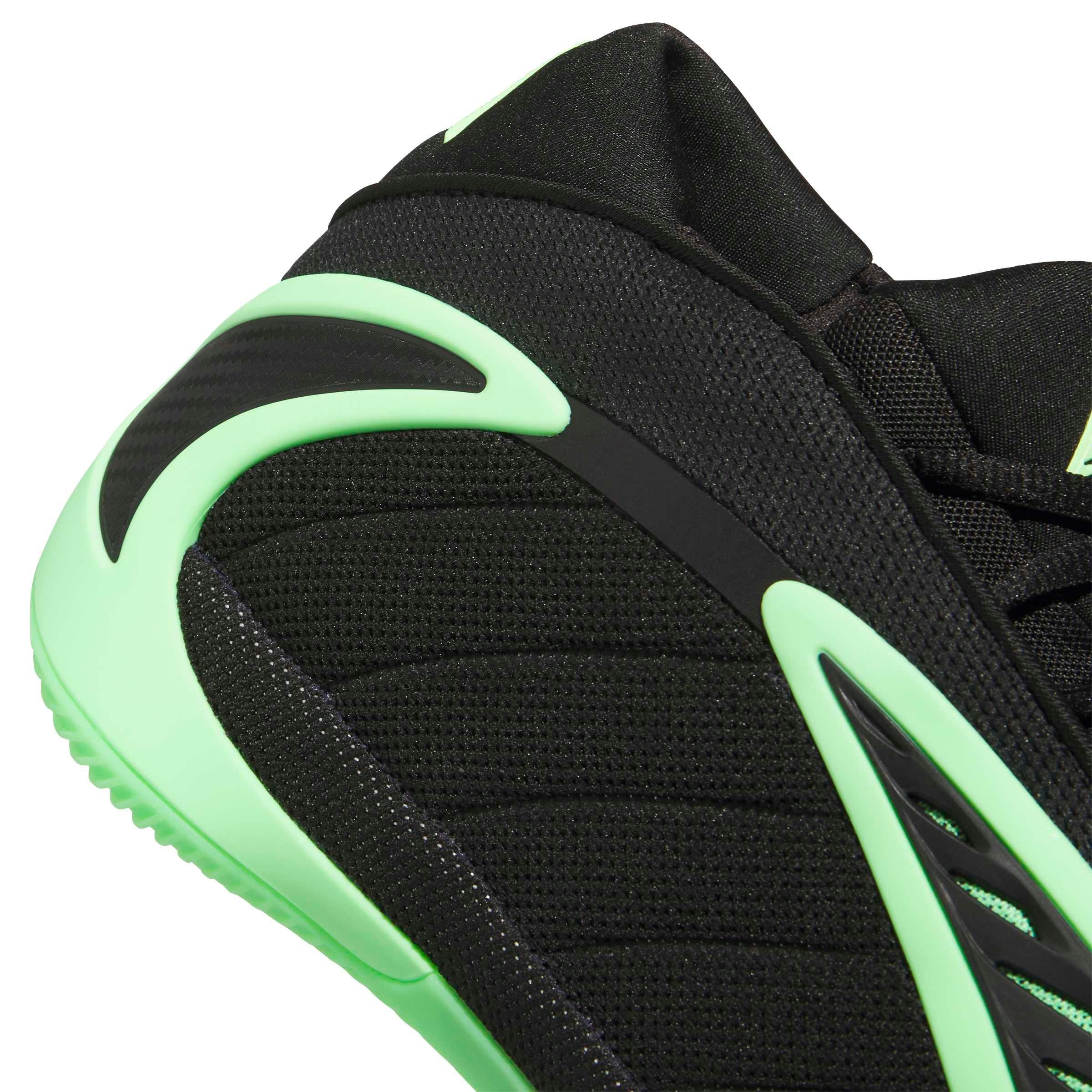 adidas Anthony Edwards 2 "Glow Green" Men's Basketball Shoe - BLACK/GREEN Thumbnail View 6
