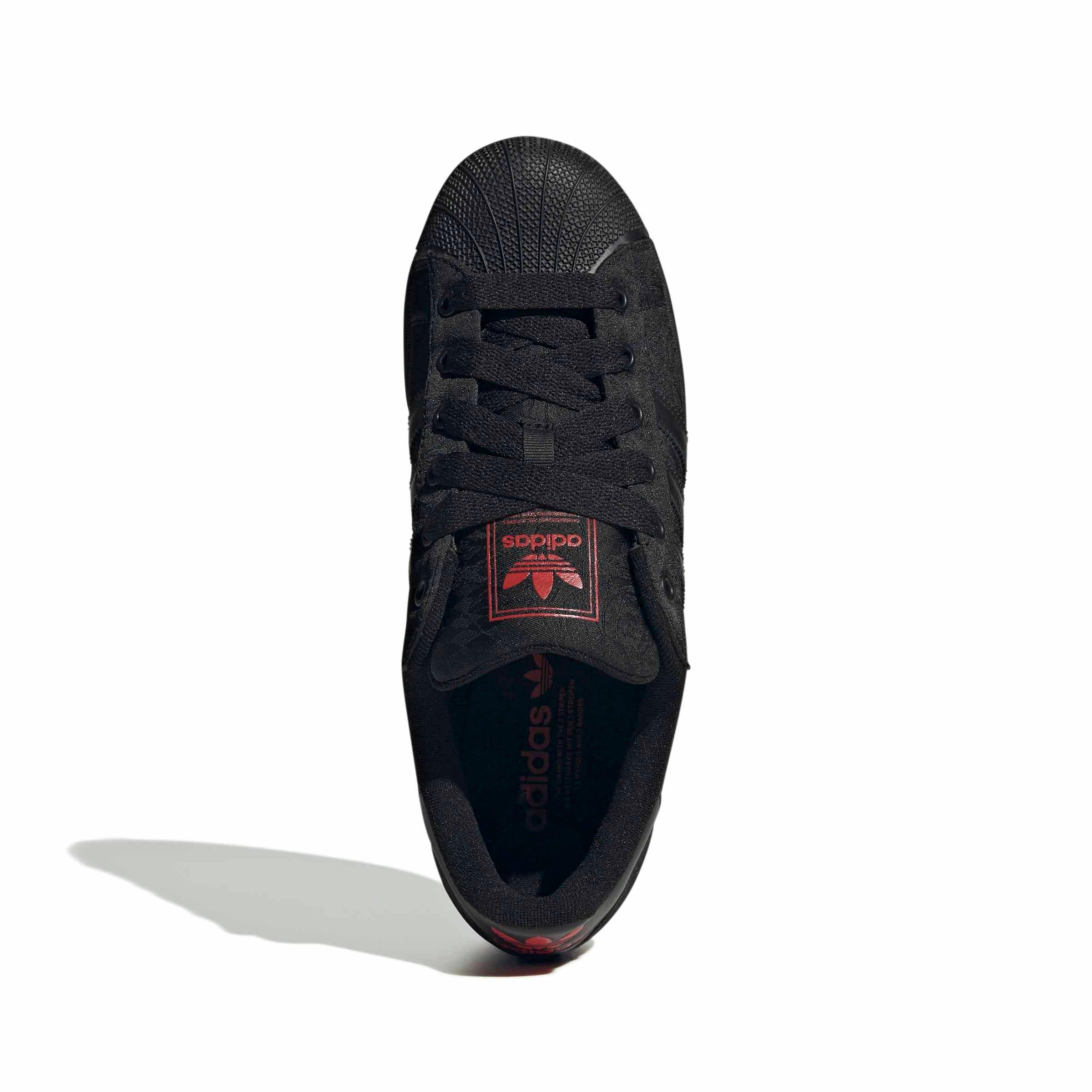 adidas Originals Superstar II "Core Black/Better Scarlet" Men's Shoe - BLACK/SCARLET Thumbnail View 3