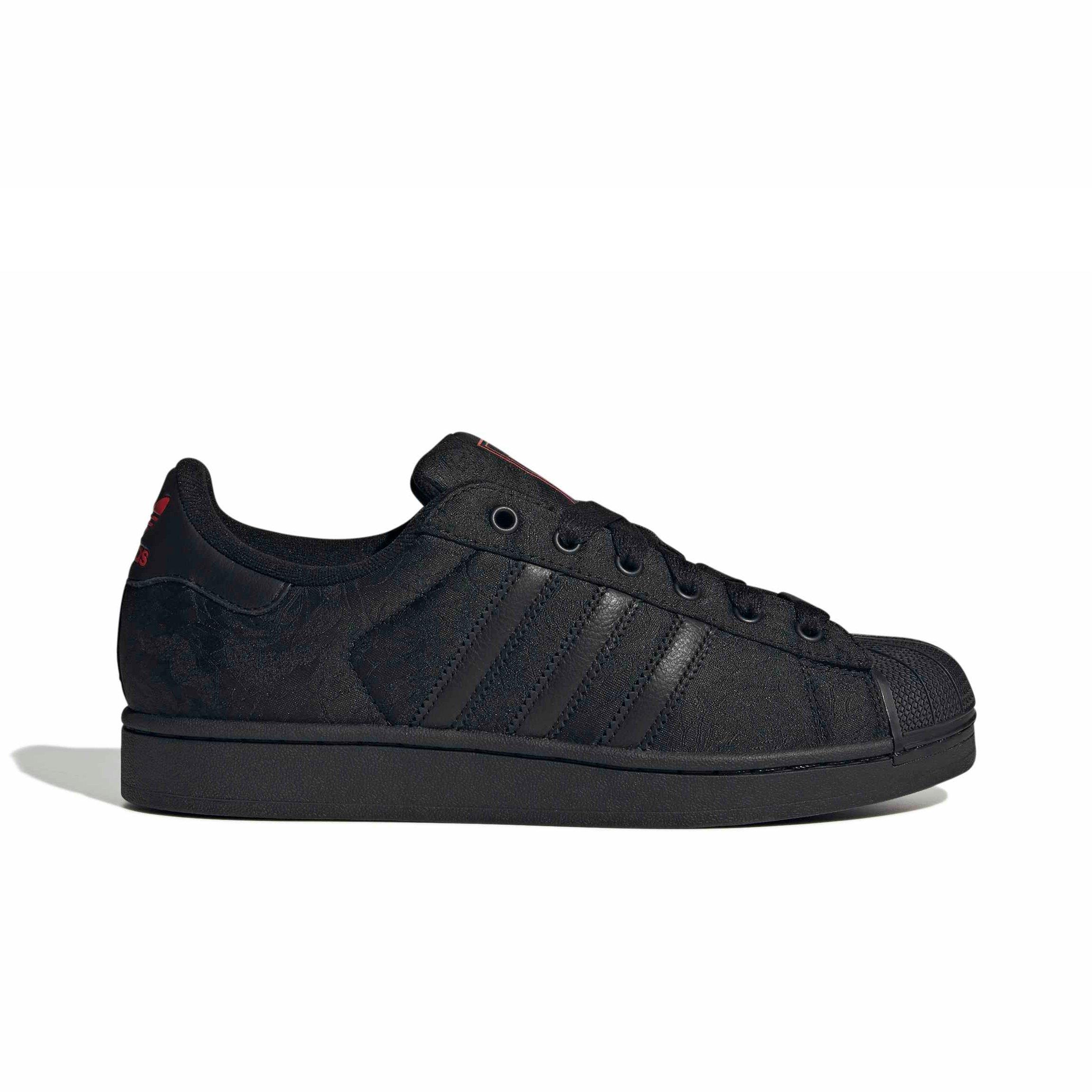 adidas Originals Superstar II "Core Black/Better Scarlet" Men's Shoe - BLACK/SCARLET Thumbnail View 1