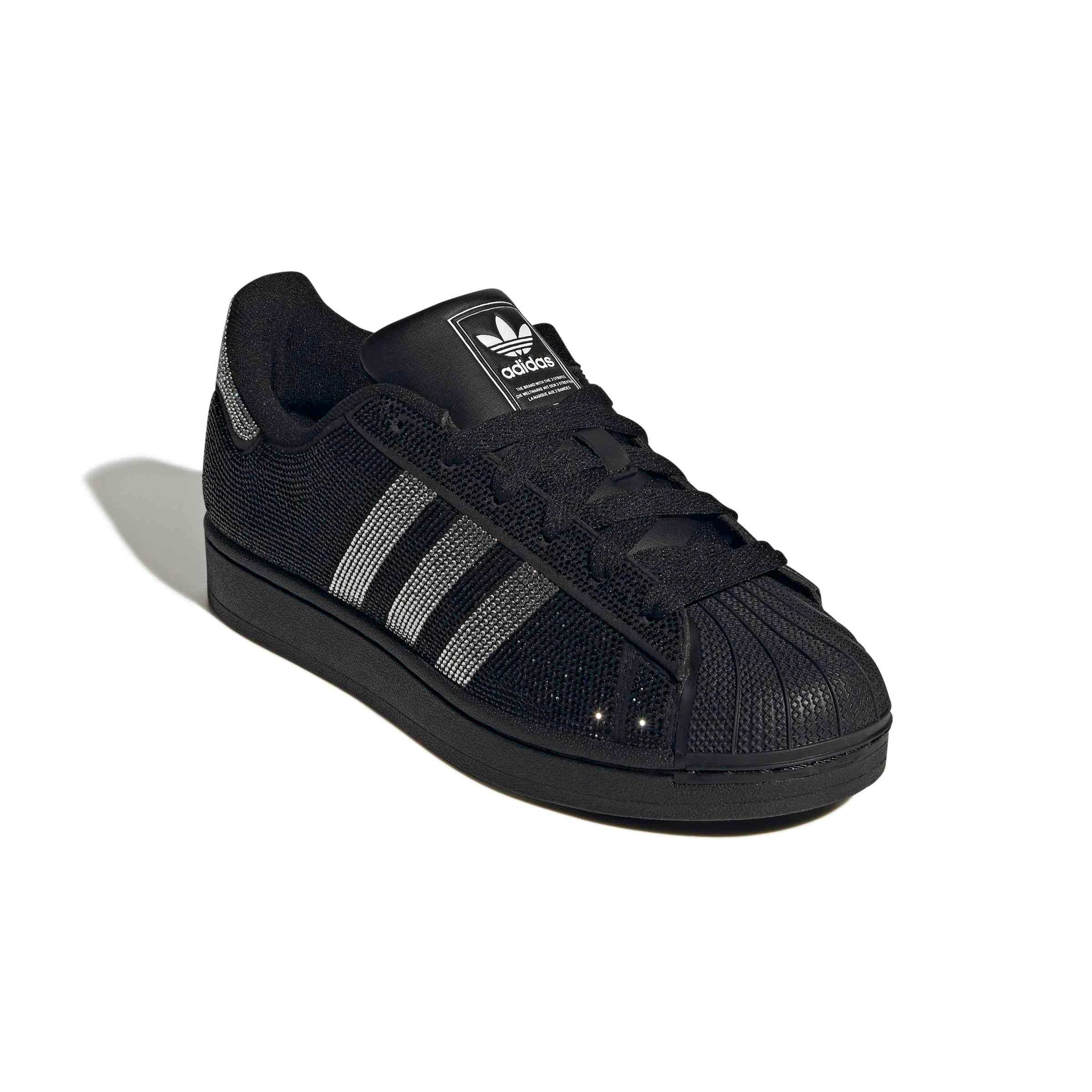 adidas Originals Superstar II "Rhinestone" Women's Shoe - BLACK/WHITE Thumbnail View 5
