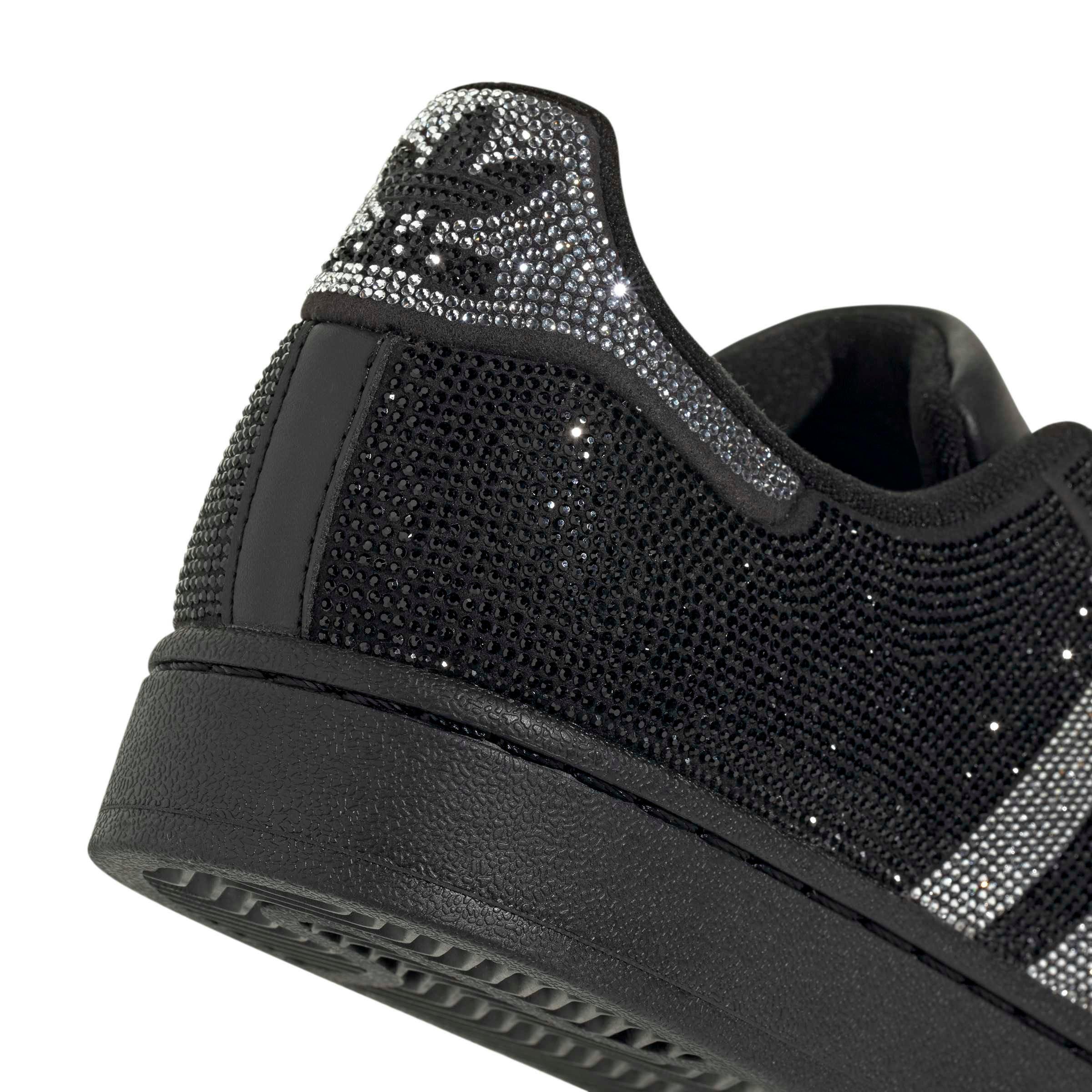 adidas Originals Superstar II "Rhinestone" Women's Shoe - BLACK/WHITE Thumbnail View 7