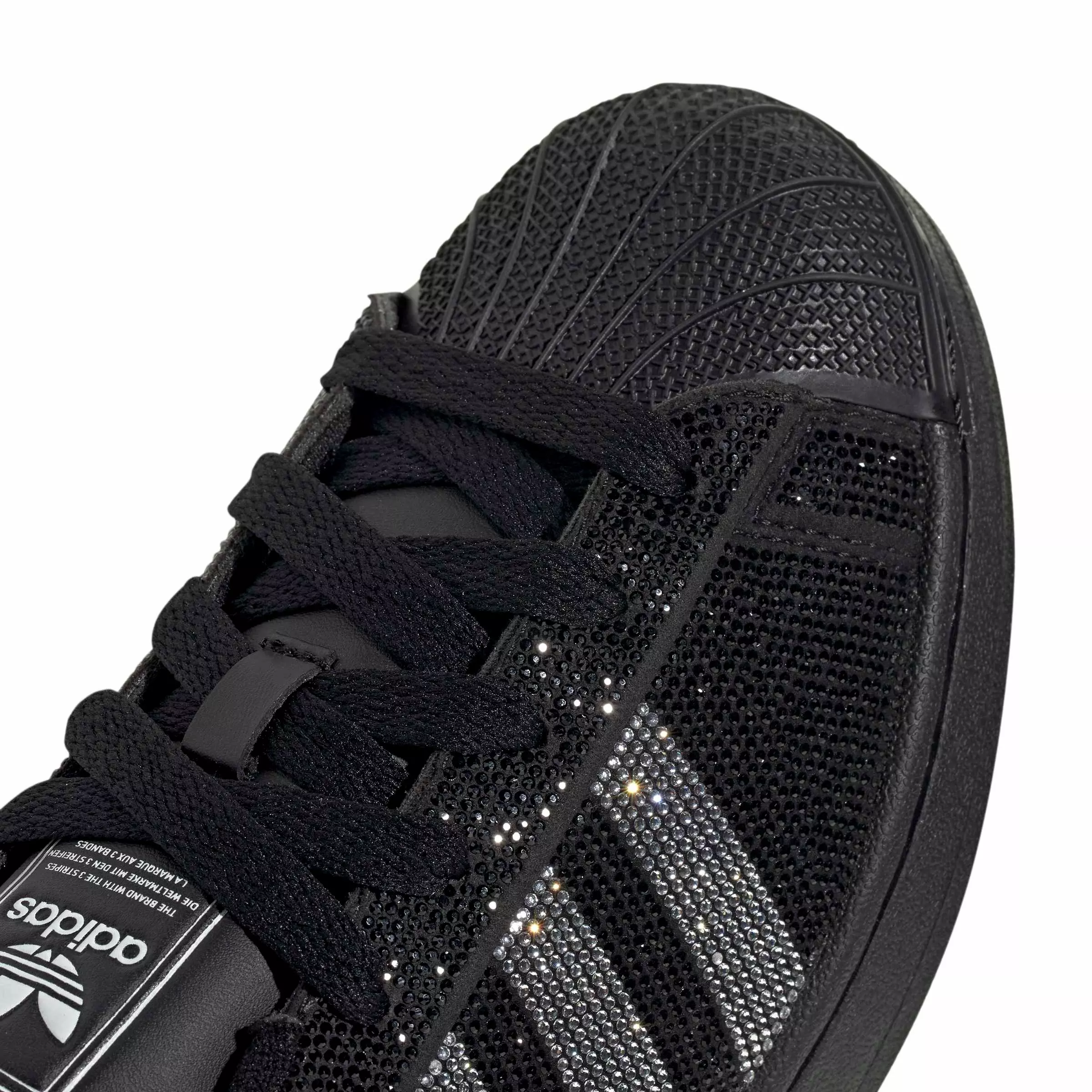adidas Originals Superstar II "Rhinestone" Women's Shoe - BLACK/WHITE