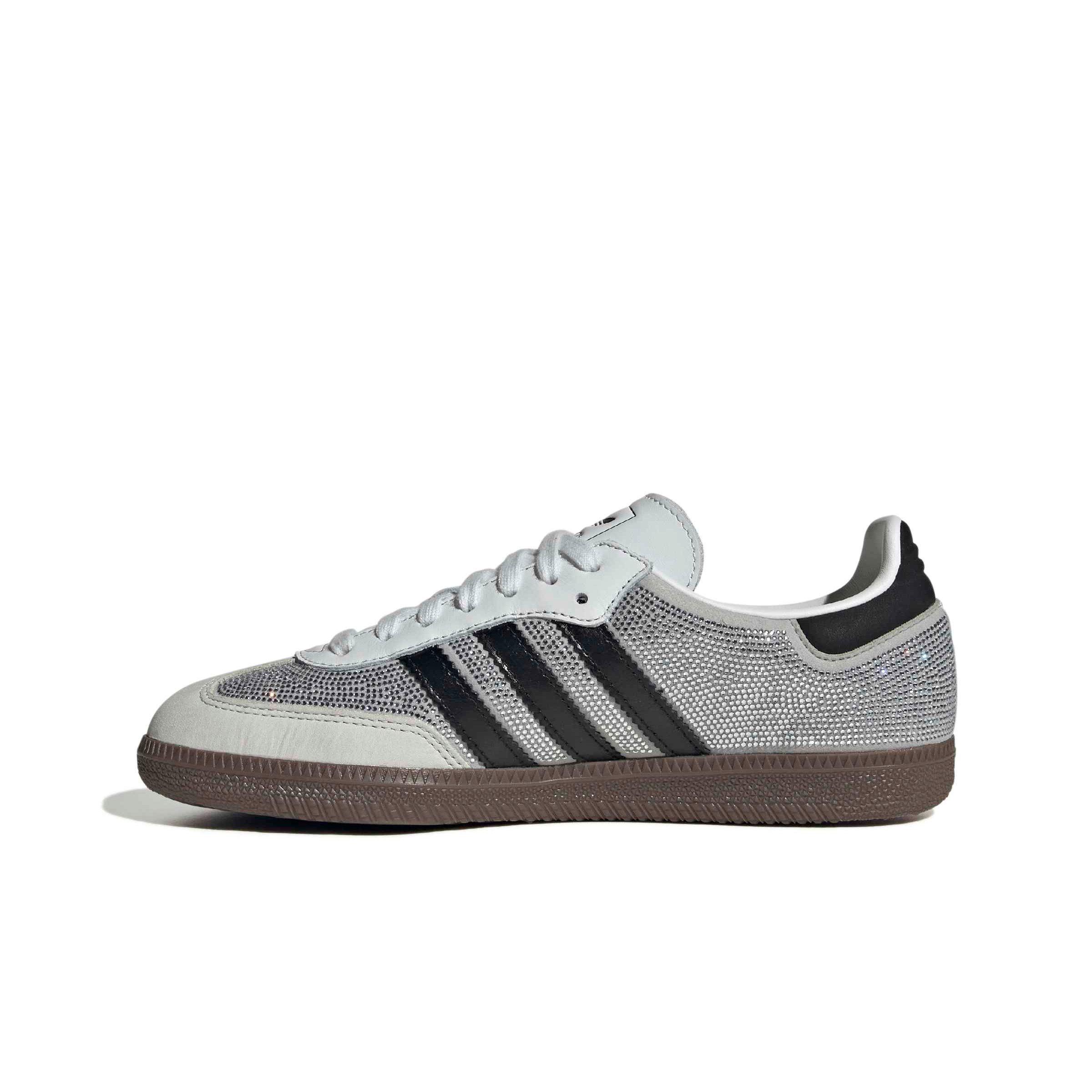 adidas Originals Samba OG "Crystal White Rhinestone" Women's Shoe - WHITE/SILVER Thumbnail View 2