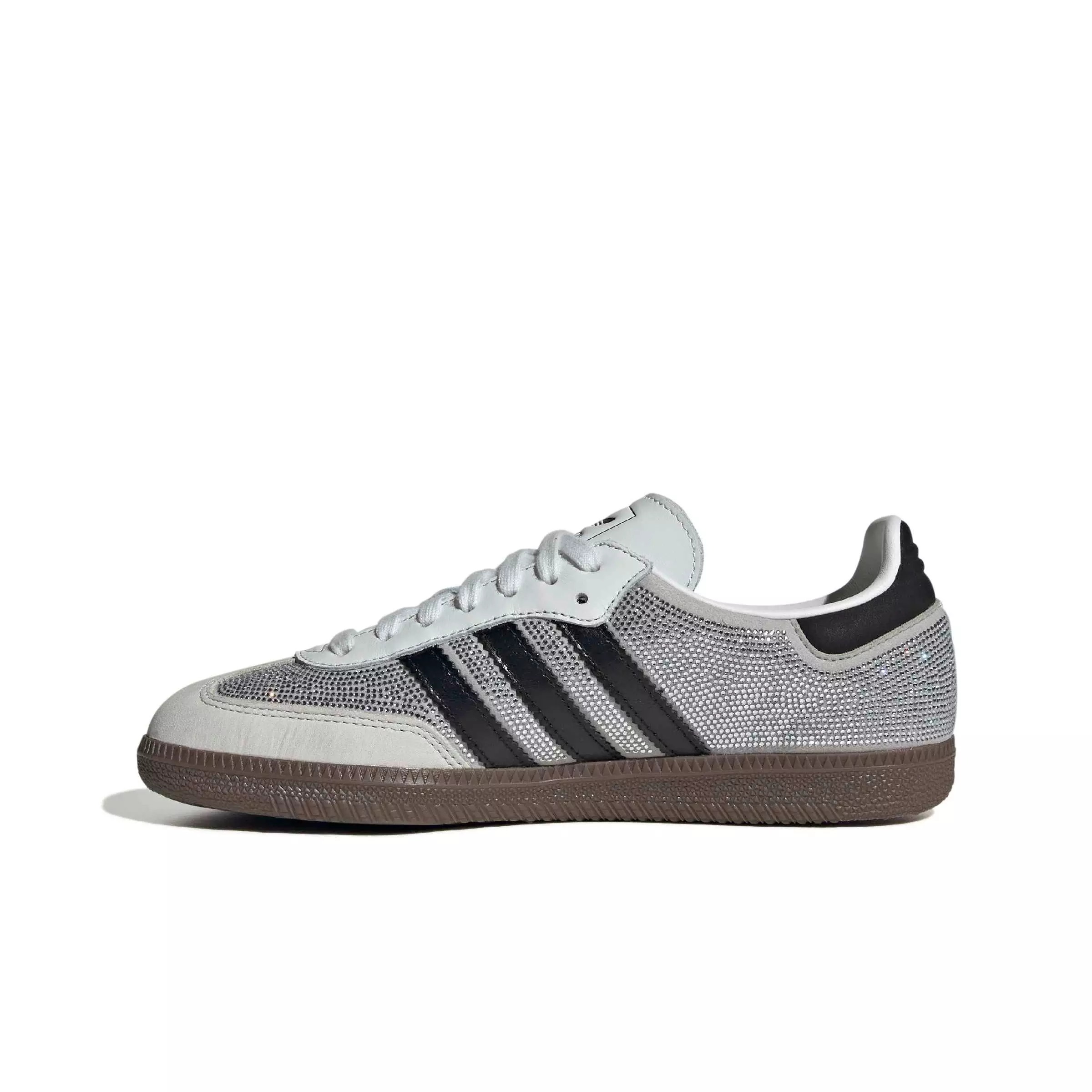 adidas Originals Samba OG "Crystal White Rhinestone" Women's Shoe - WHITE/SILVER