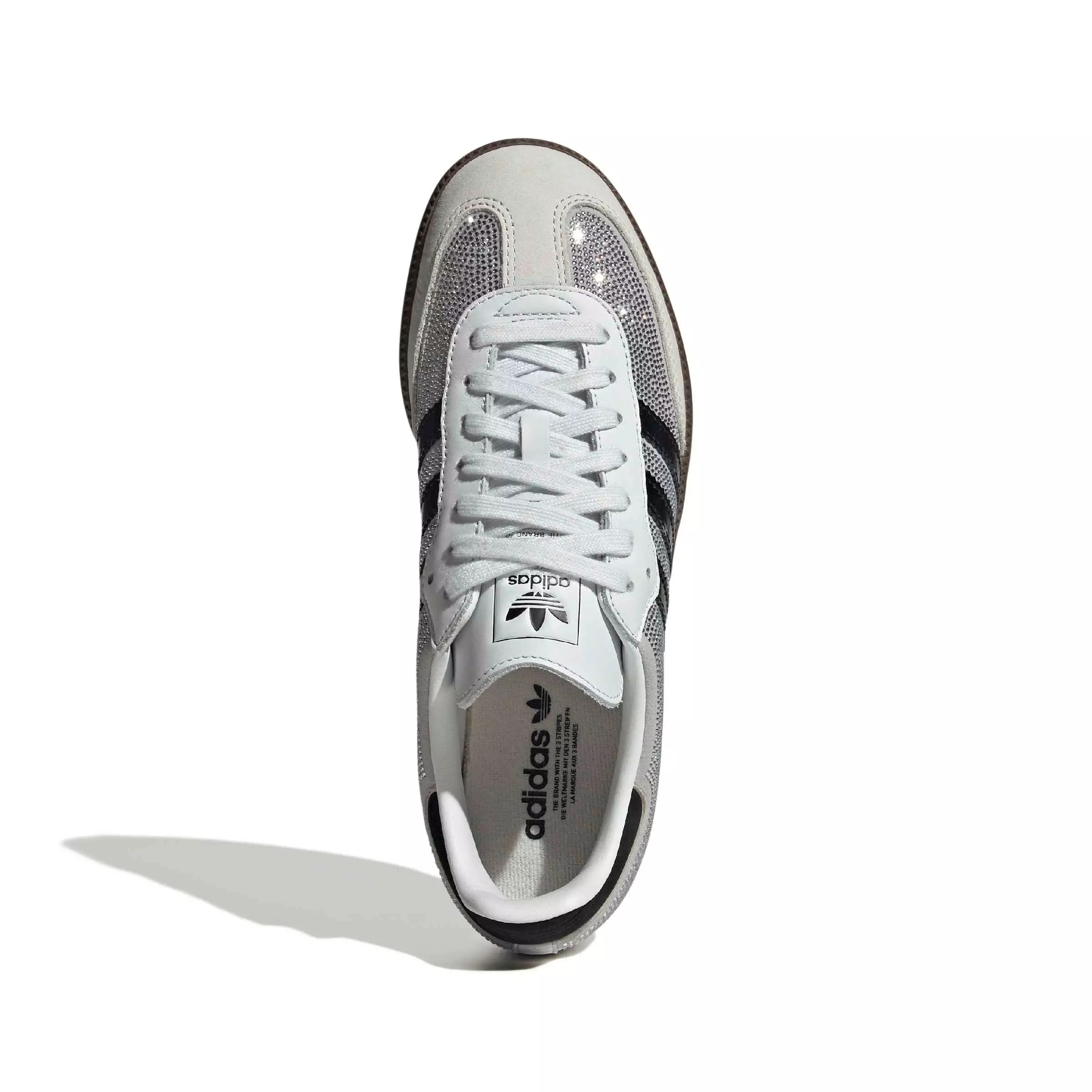 adidas Originals Samba OG "Crystal White Rhinestone" Women's Shoe - WHITE/SILVER