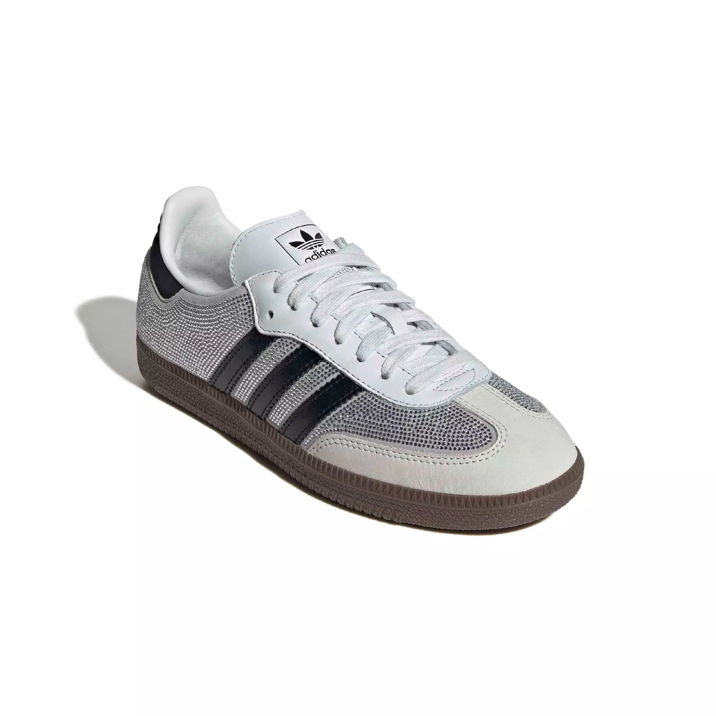adidas Originals Samba OG "Crystal White Rhinestone" Women's Shoe - WHITE/SILVER