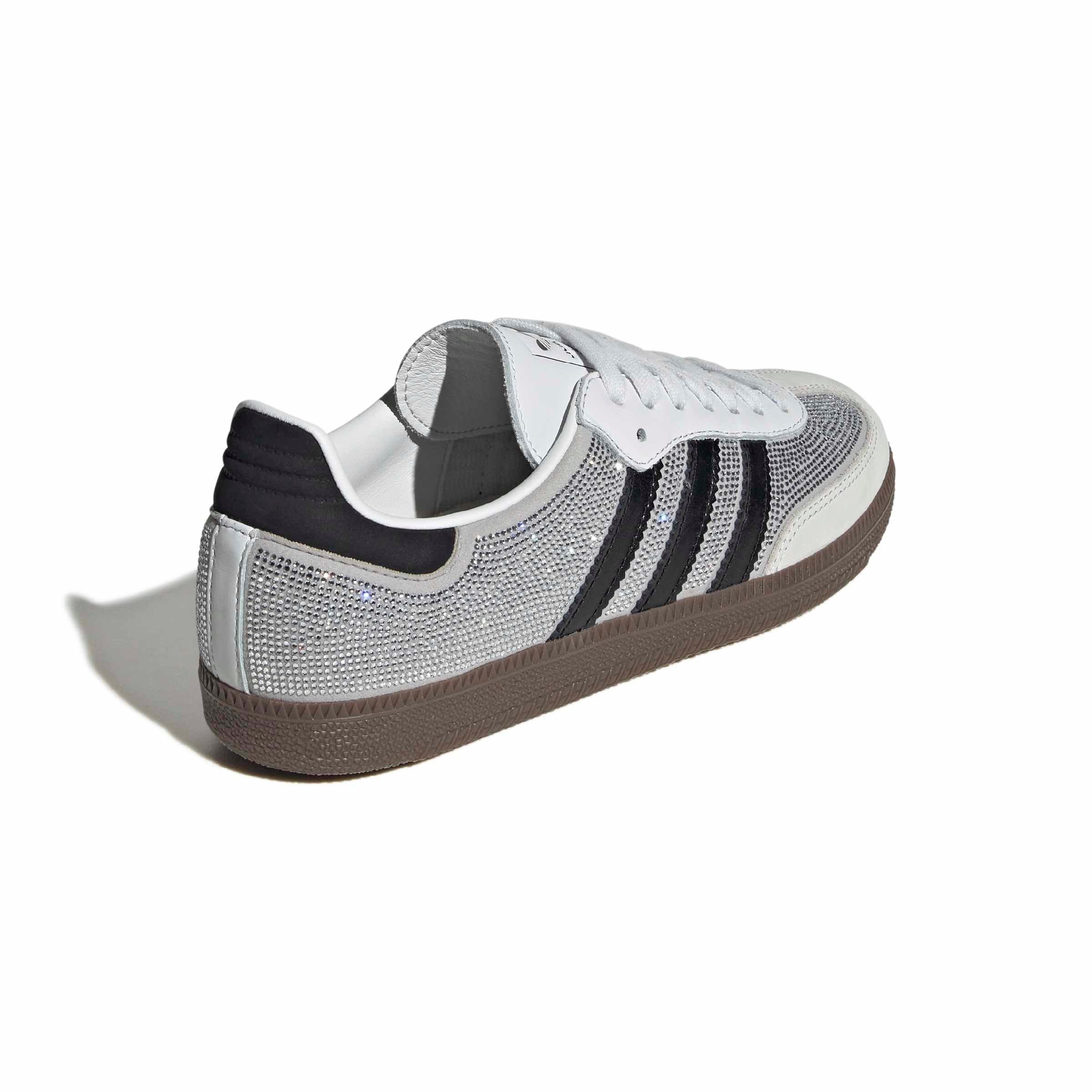 adidas Originals Samba OG "Crystal White Rhinestone" Women's Shoe - WHITE/SILVER Thumbnail View 6