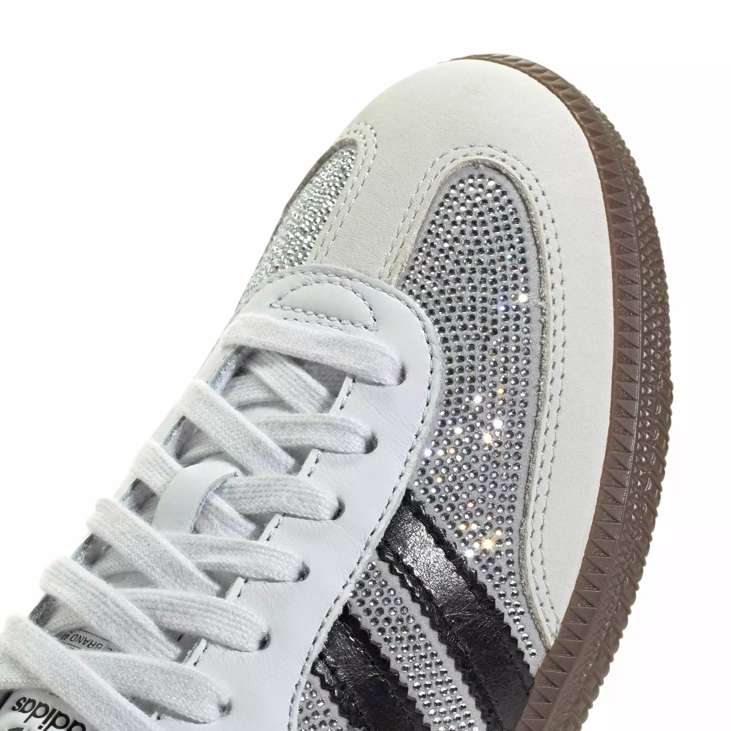 adidas Originals Samba OG "Crystal White Rhinestone" Women's Shoe - WHITE/SILVER