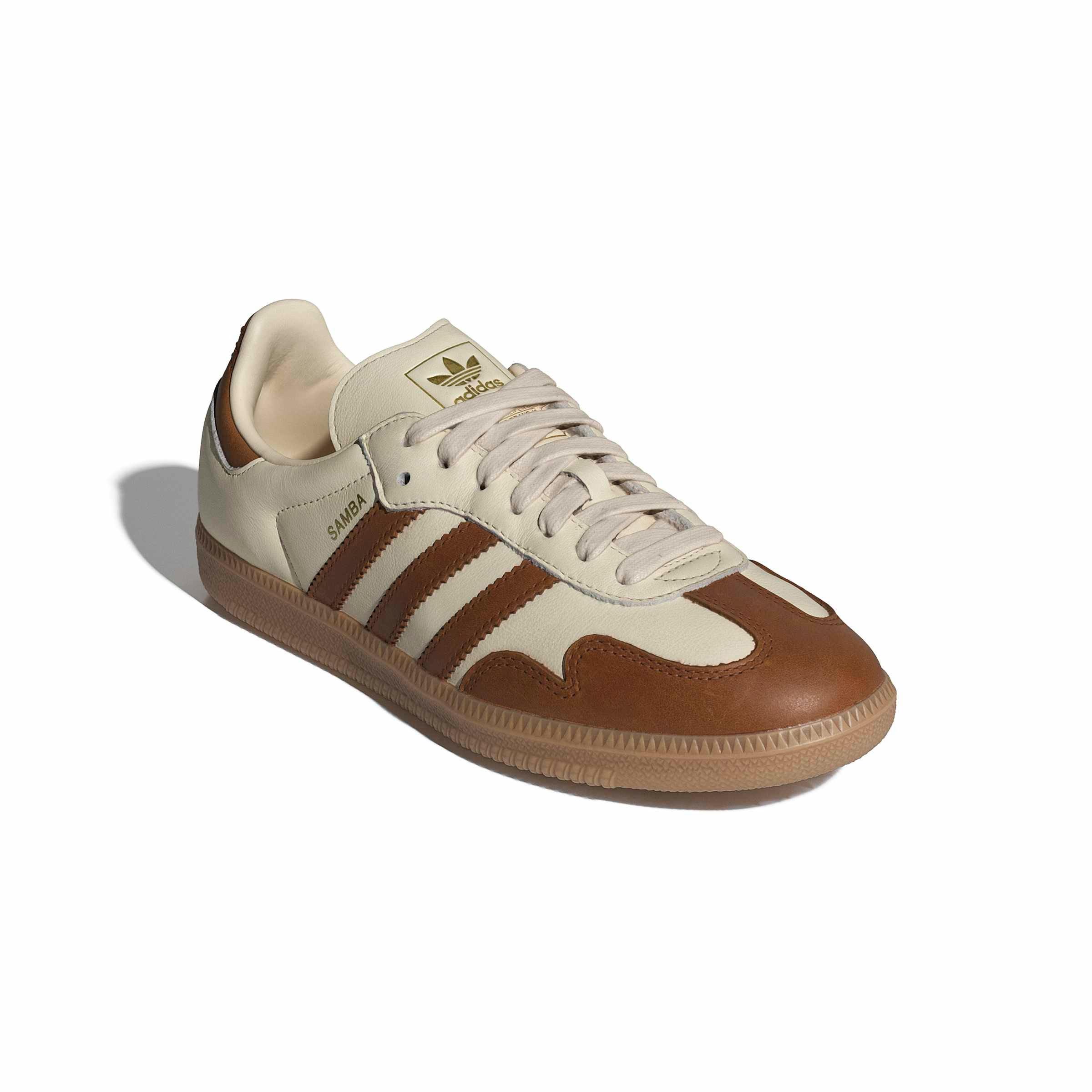 adidas Originals Samba OG "Wonder White/Dusky Bronze" Women's Shoe - WHITE/BROWN Thumbnail View 5