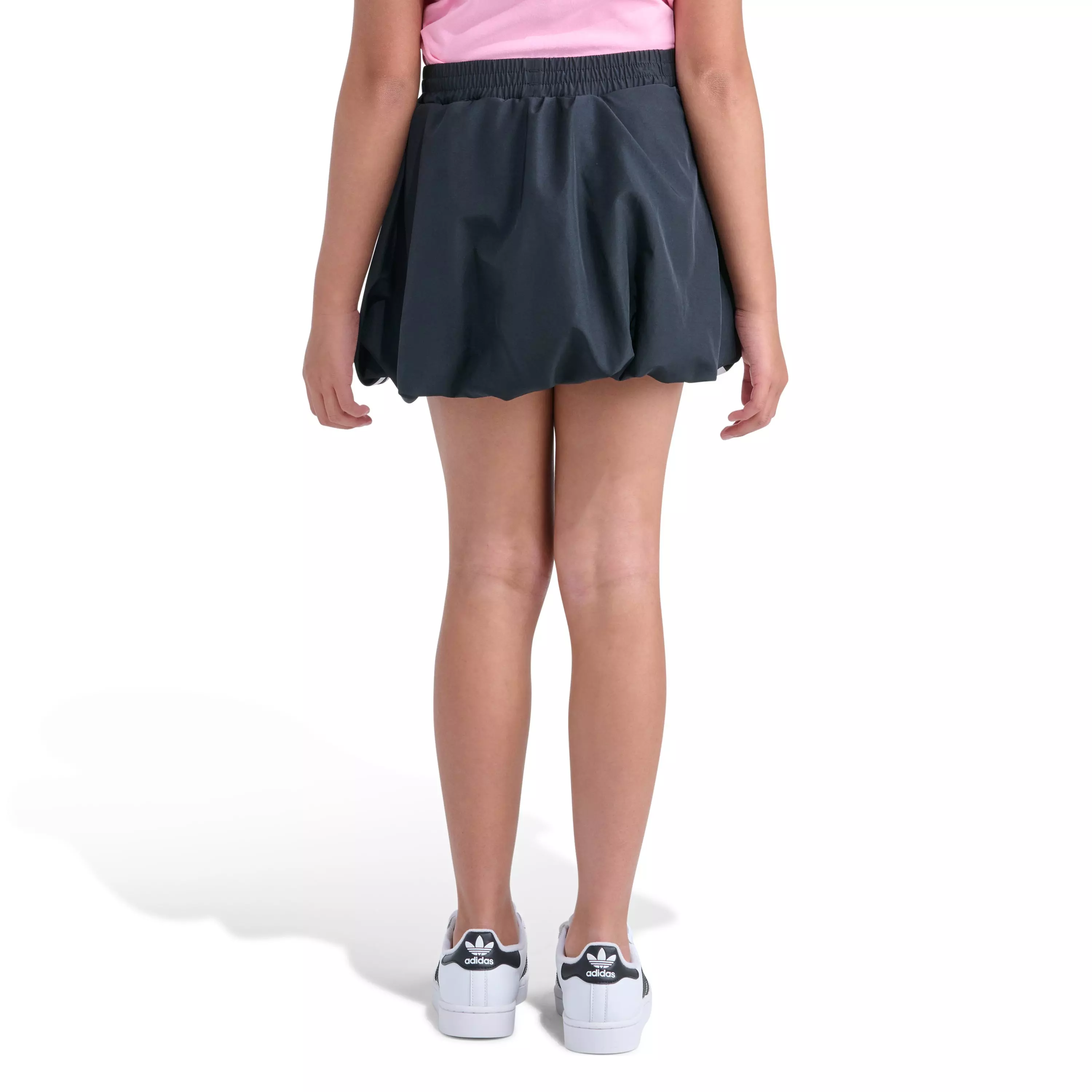 adidas Big Girls' Elastic Waistband Bubble Skort - Black - BLACK