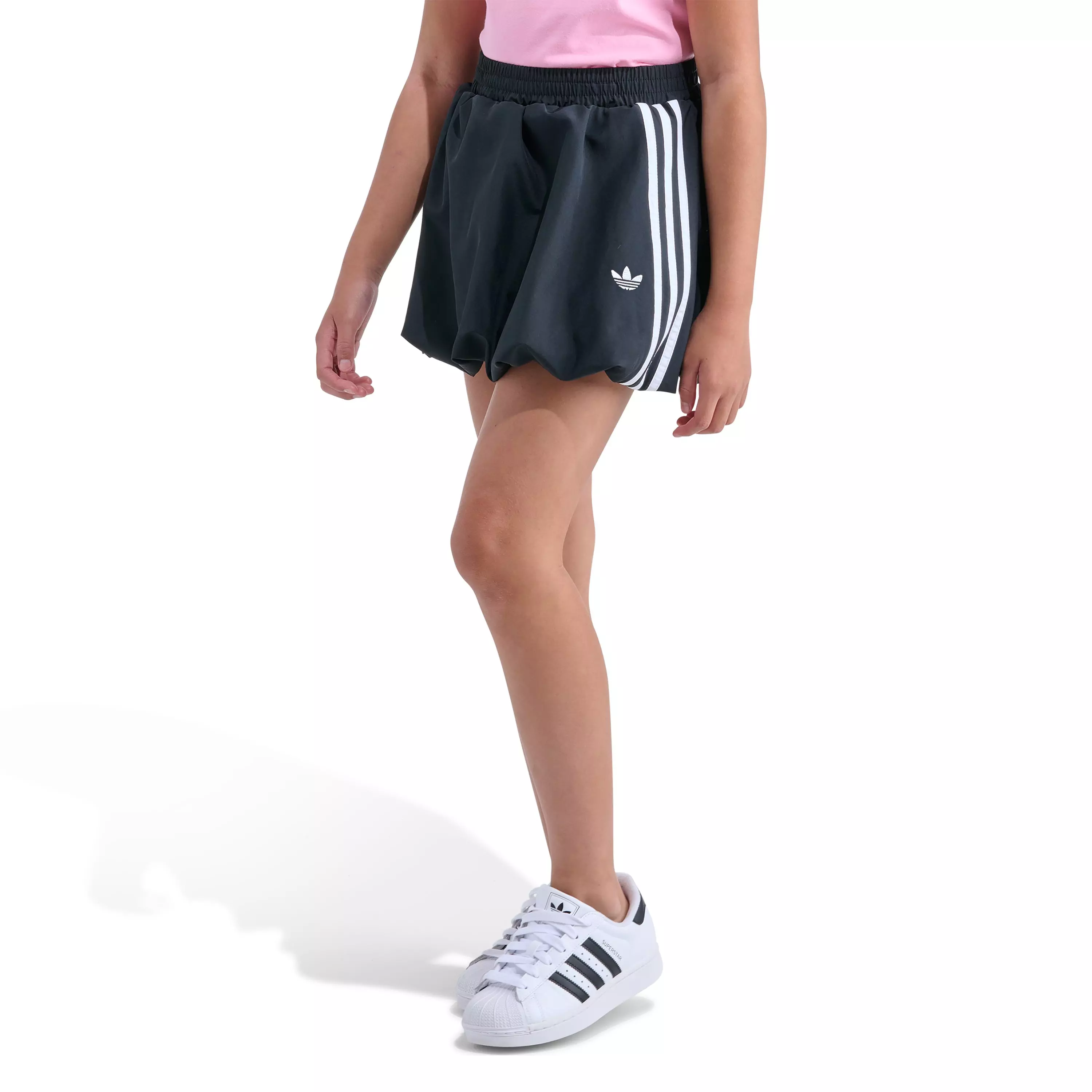 adidas Big Girls' Elastic Waistband Bubble Skort - Black - BLACK
