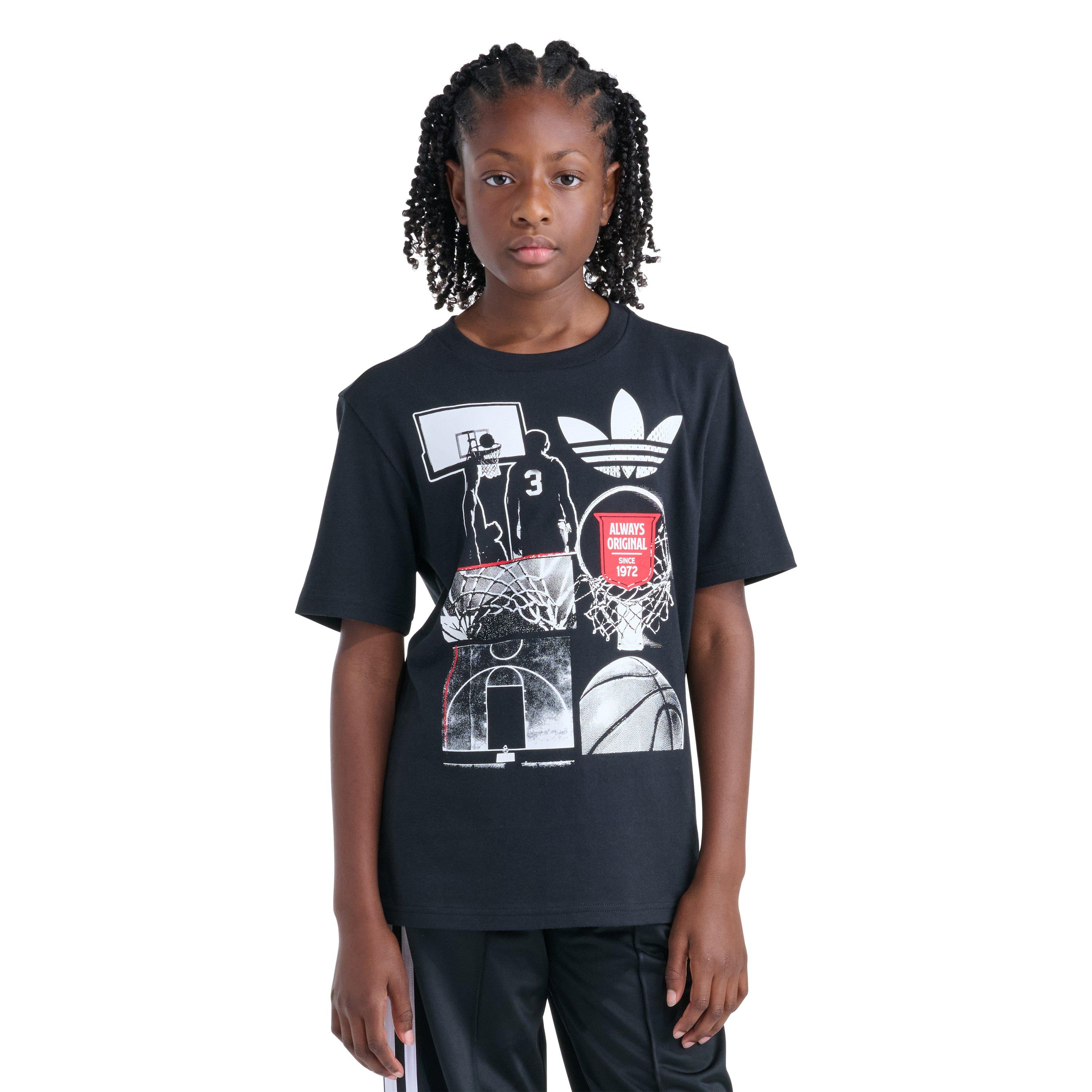 adidas Big Boys' Baseball Sport Tee - BLACK/RED Thumbnail View 1