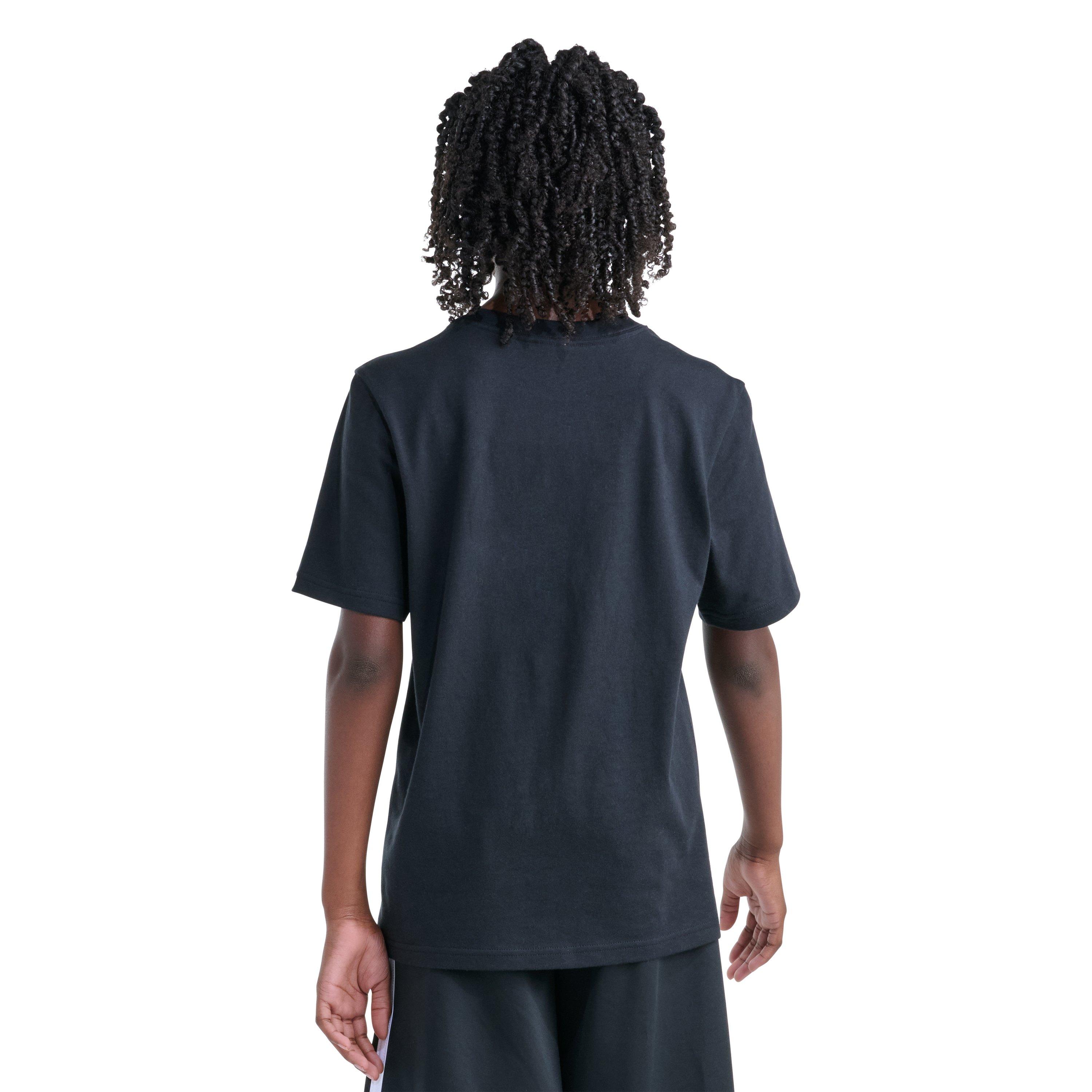 adidas Big Girls' Baseball Sport Tee - BLACK/RED Thumbnail View 2