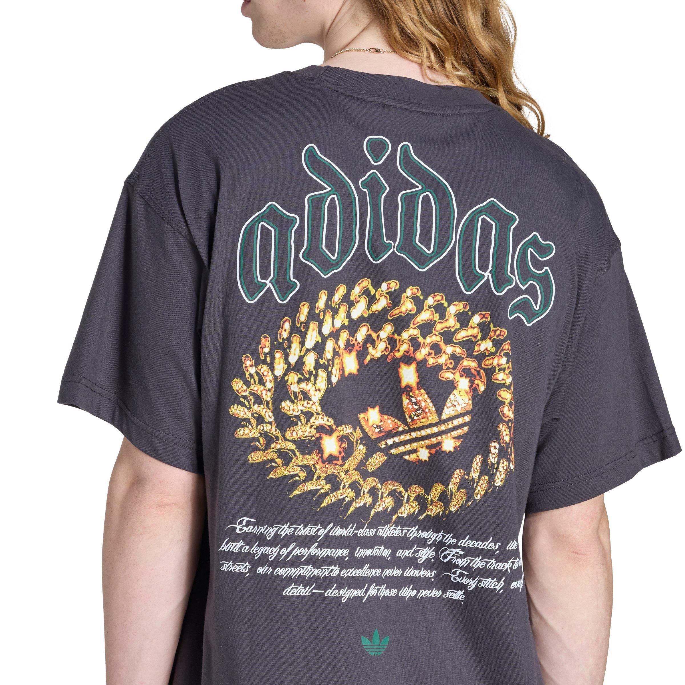 adidas Originals Men's Gold Chain Graphic Tee - BLACK/GOLD Thumbnail View 4