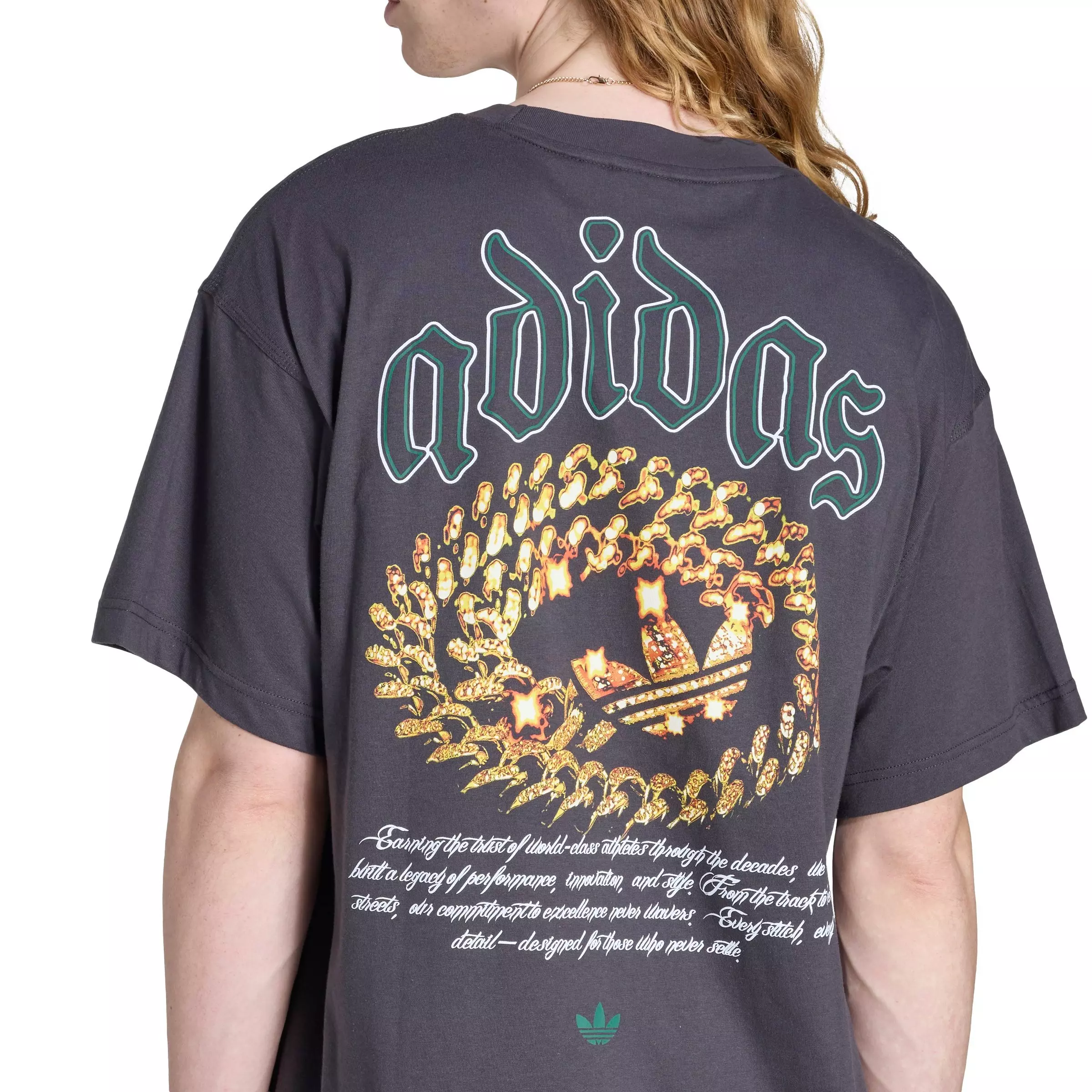 adidas Originals Men's Gold Chain Graphic Tee - BLACK/GOLD