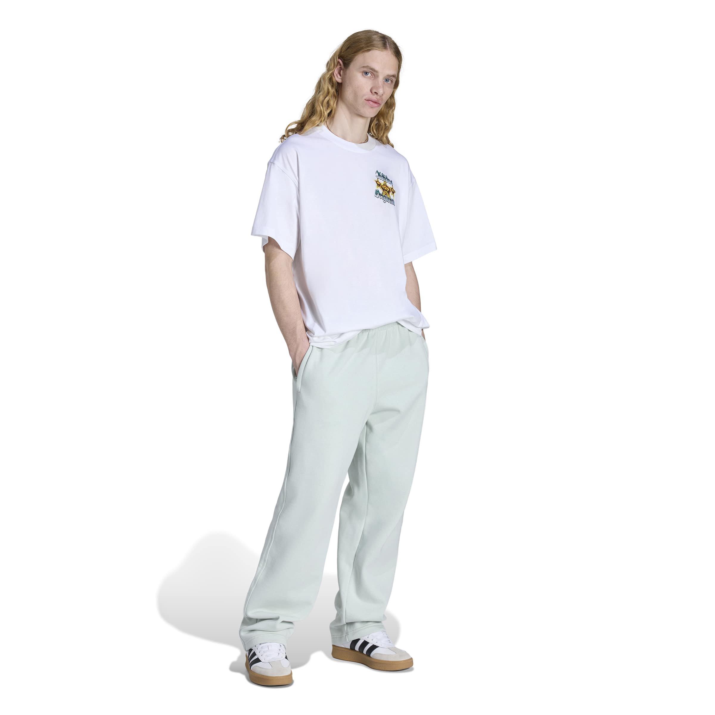 adidas Men's Triple Stars Tee - White/Gold - WHITE/GOLD Thumbnail View 3