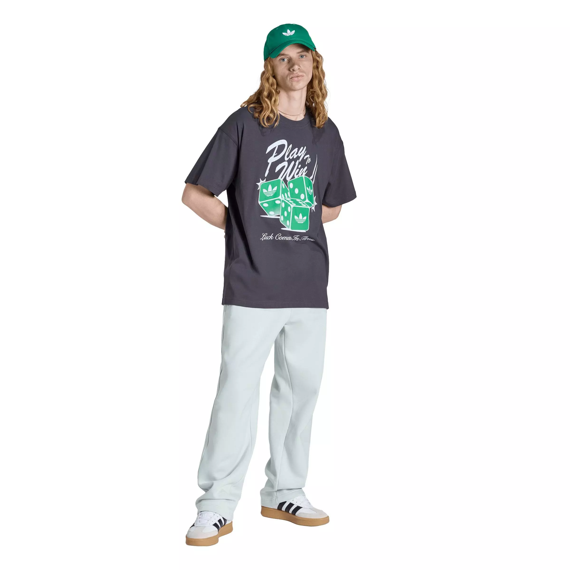 adidas Originals Men's Play to Win Dice Graphic Tee - BLACK/GREEN