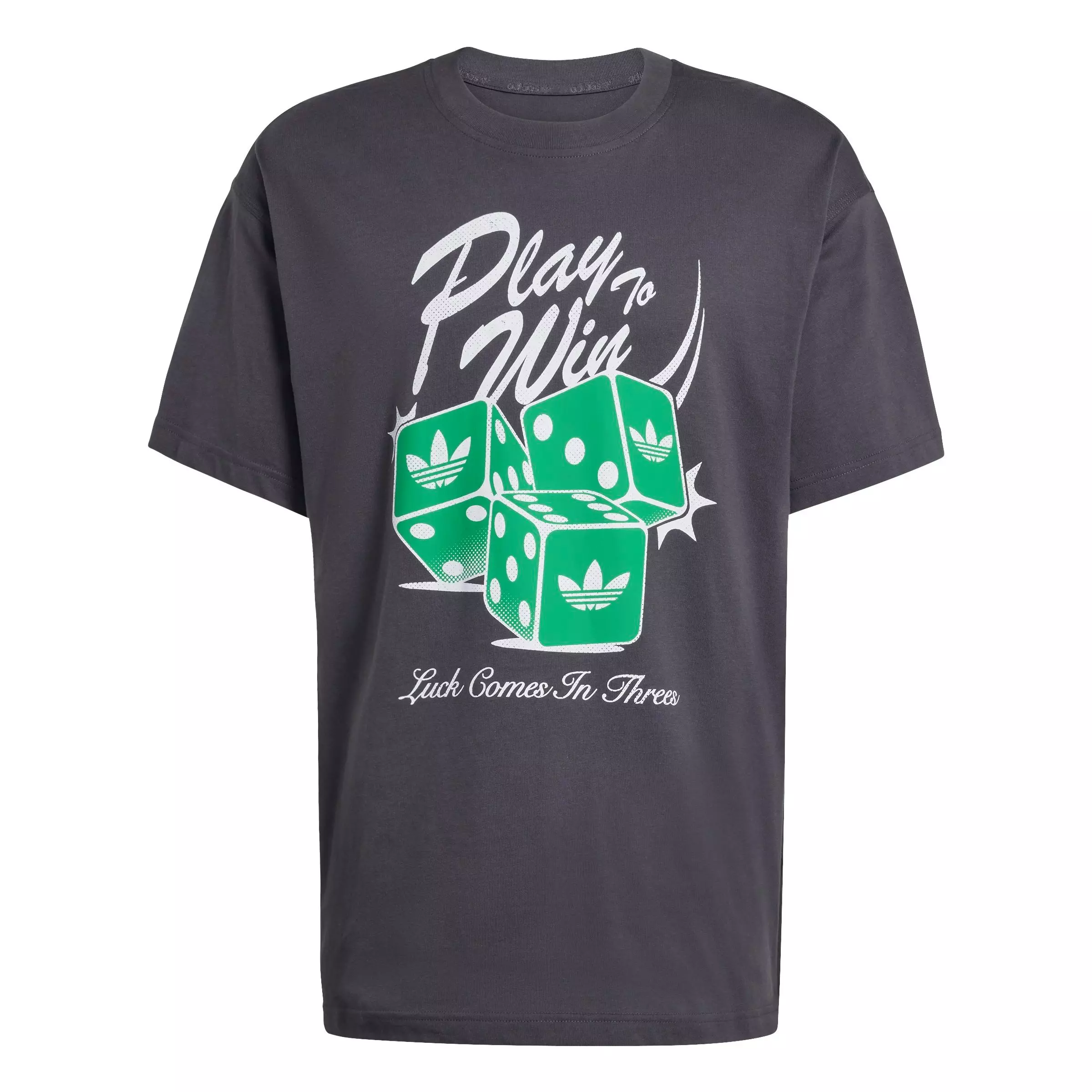 adidas Originals Men's Play to Win Dice Graphic Tee - BLACK/GREEN