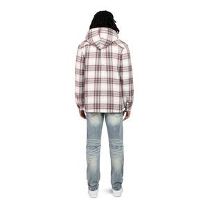 Smoke Rise Men's Plaid Hooded Shacket - Ember