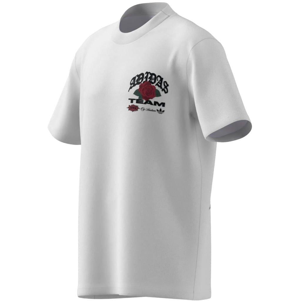 adidas Originals Men's Roses Graphic Tee - WHITE Thumbnail View 5