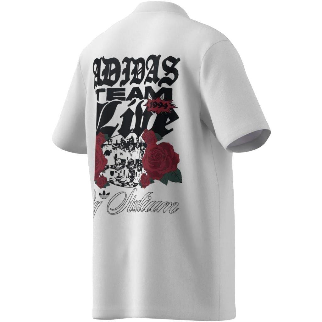 adidas Originals Men's Roses Graphic Tee - WHITE Thumbnail View 6