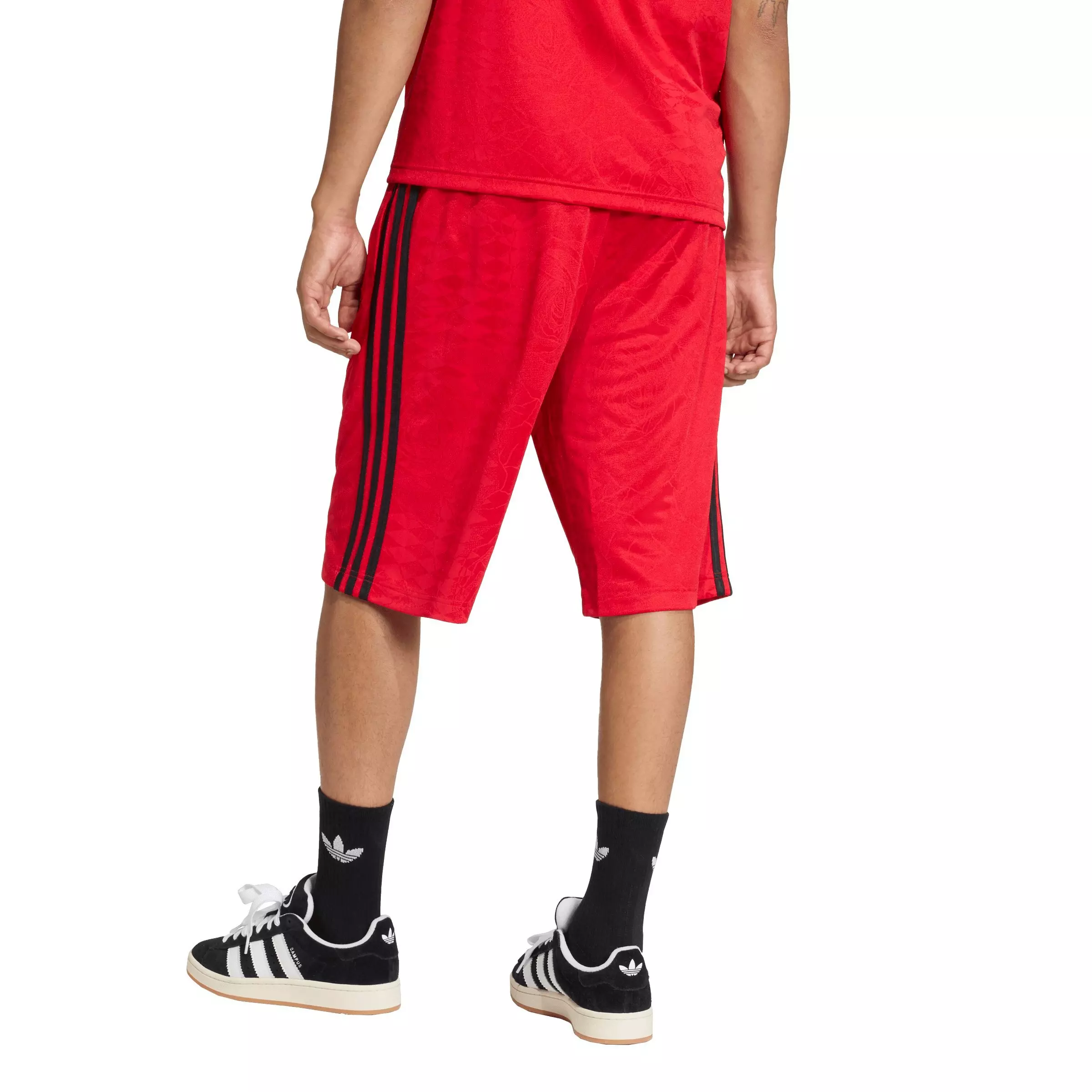 adidas Originals Men's Roses Graphic Shorts - RED/BLACK