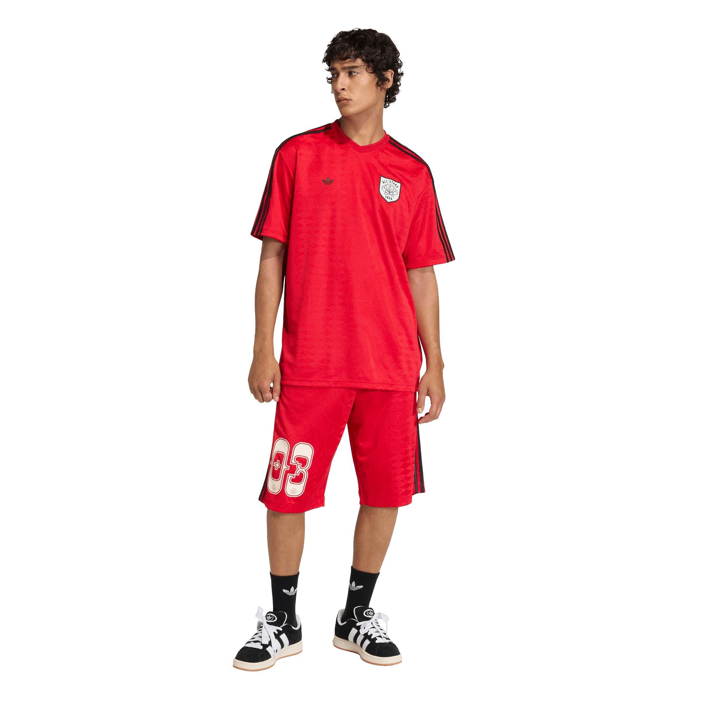 adidas Originals Men's Roses Graphic Shorts - RED/BLACK Thumbnail View 5