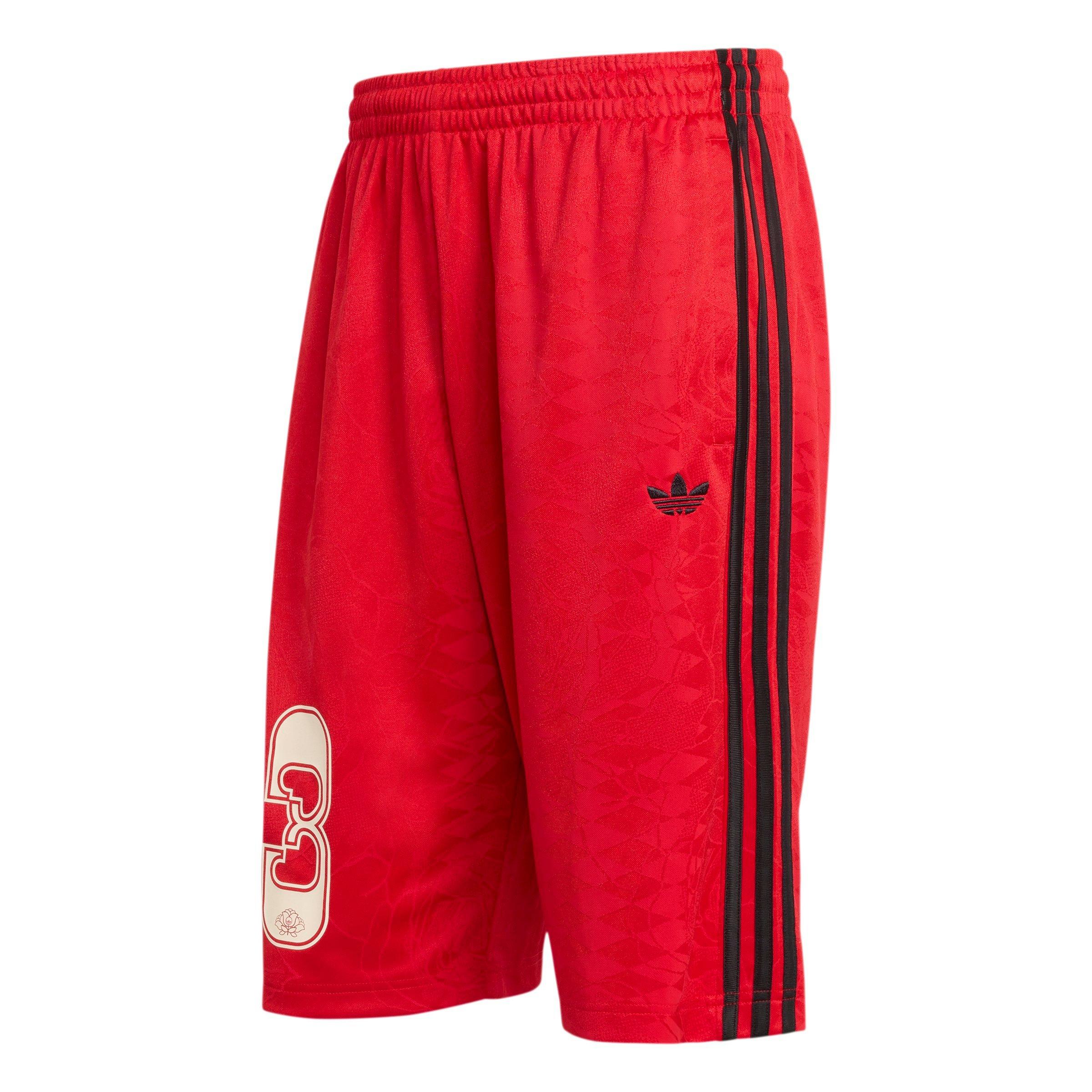 adidas Originals Men's Roses Graphic Shorts - RED/BLACK Thumbnail View 6